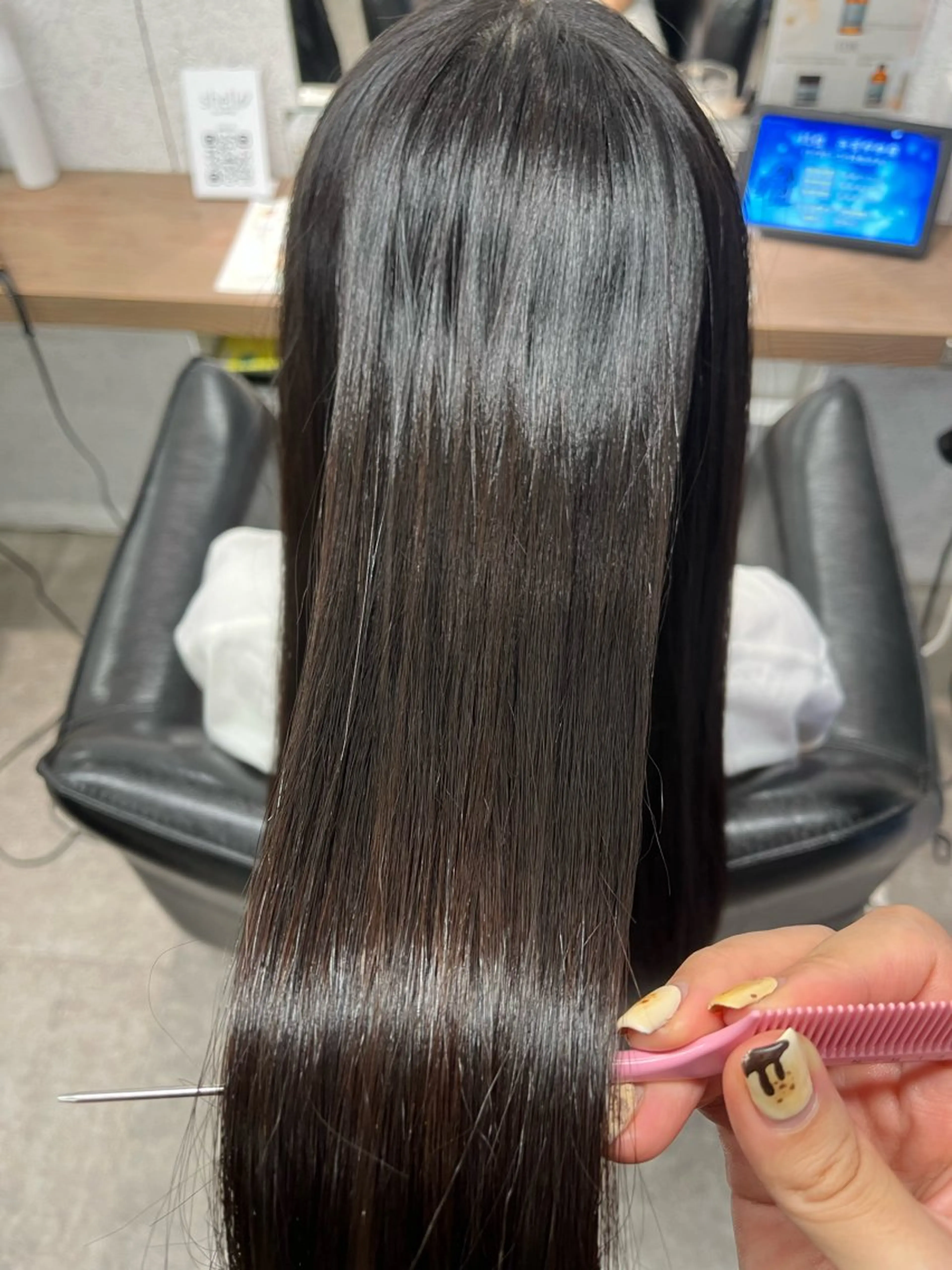 ロング 縮毛矯正 トリートメント 🍓艶髪/艶カラー ハイトーン/しんたにのヘアスタイル