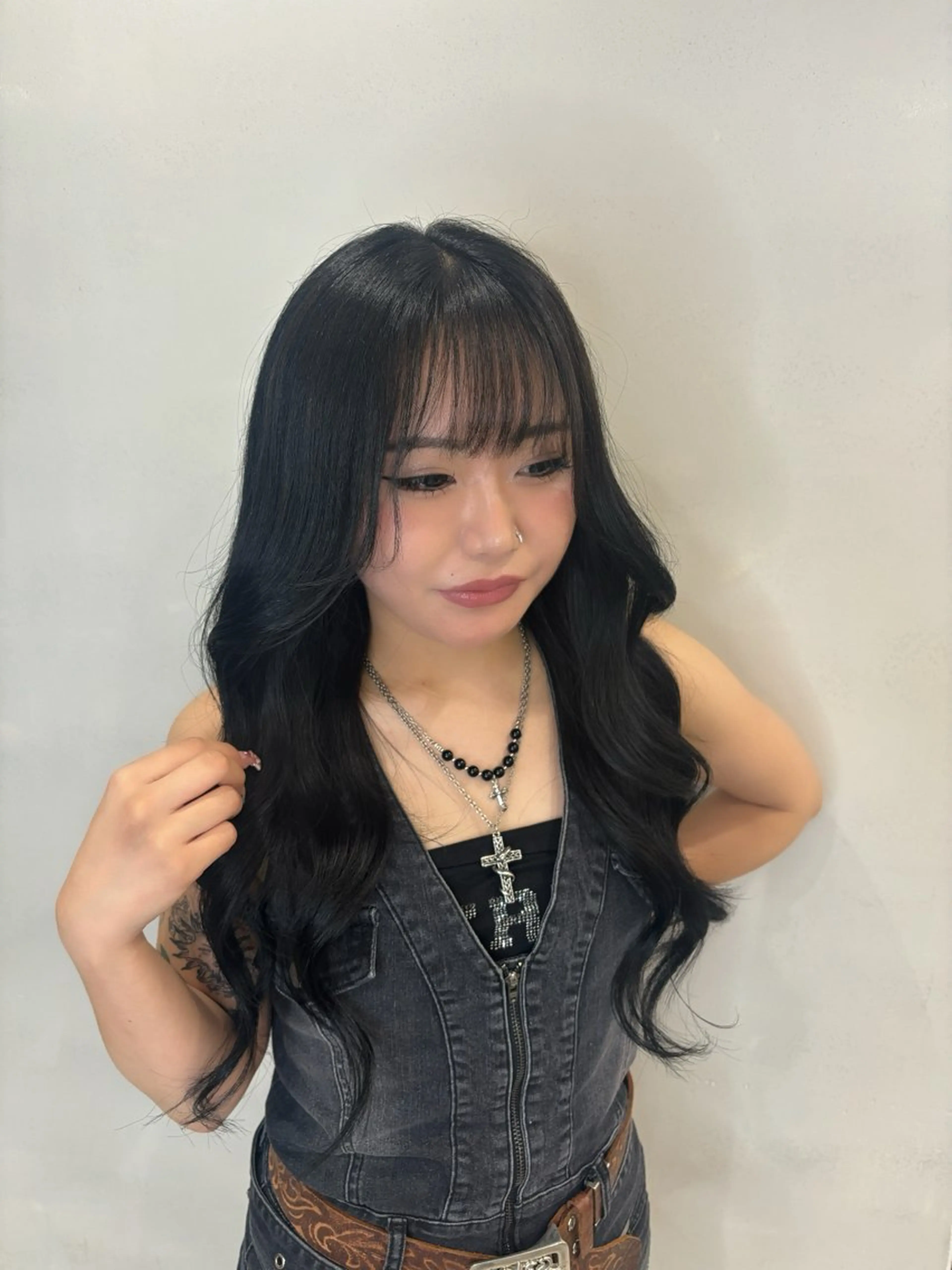 ロング カラー 黒髪 Lapis渋谷本店 himenaのヘアスタイル