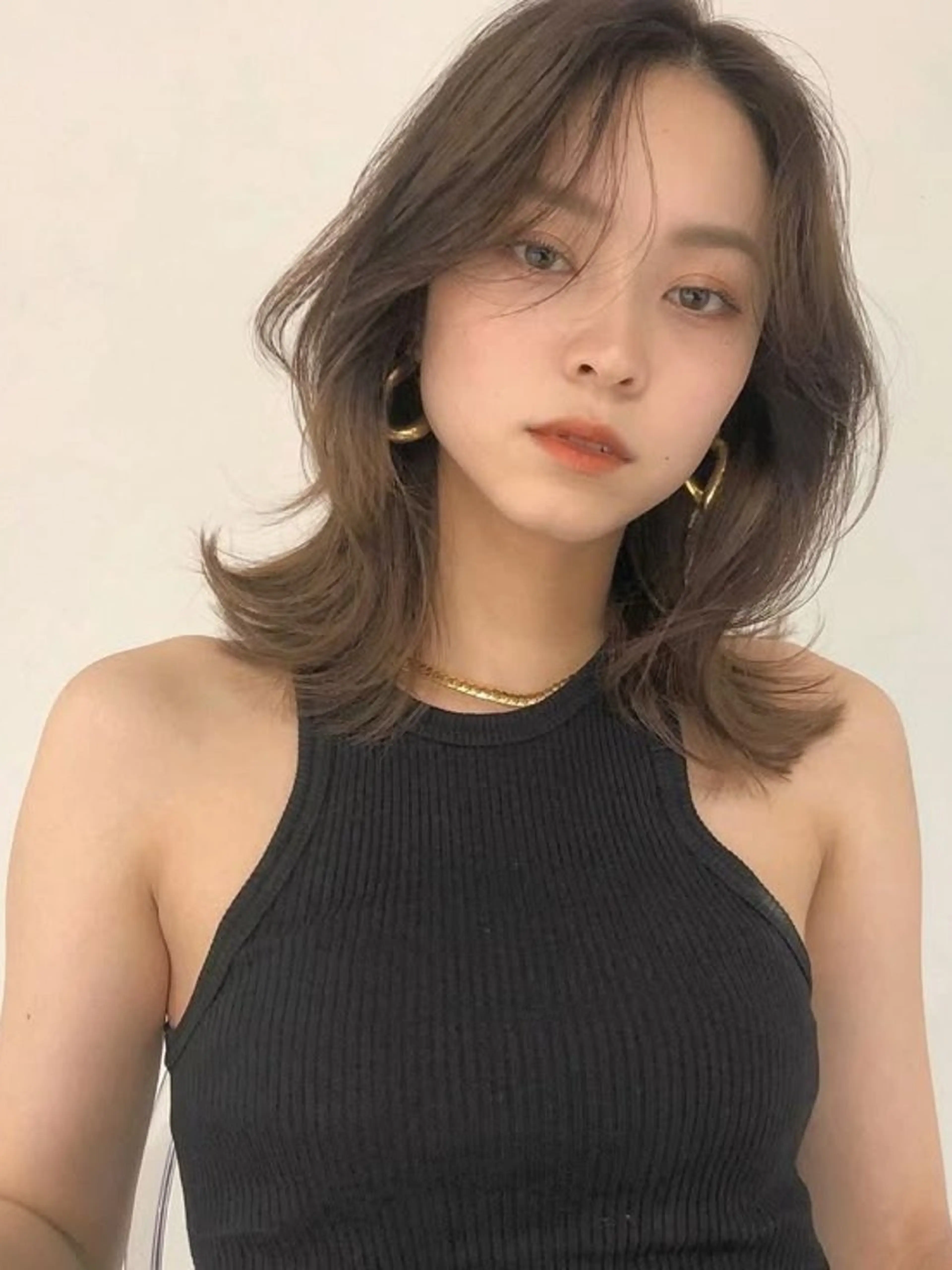 セミロング 髪質改善＆白髪ぼかし カラー♡店長みやけ♡のヘアスタイル