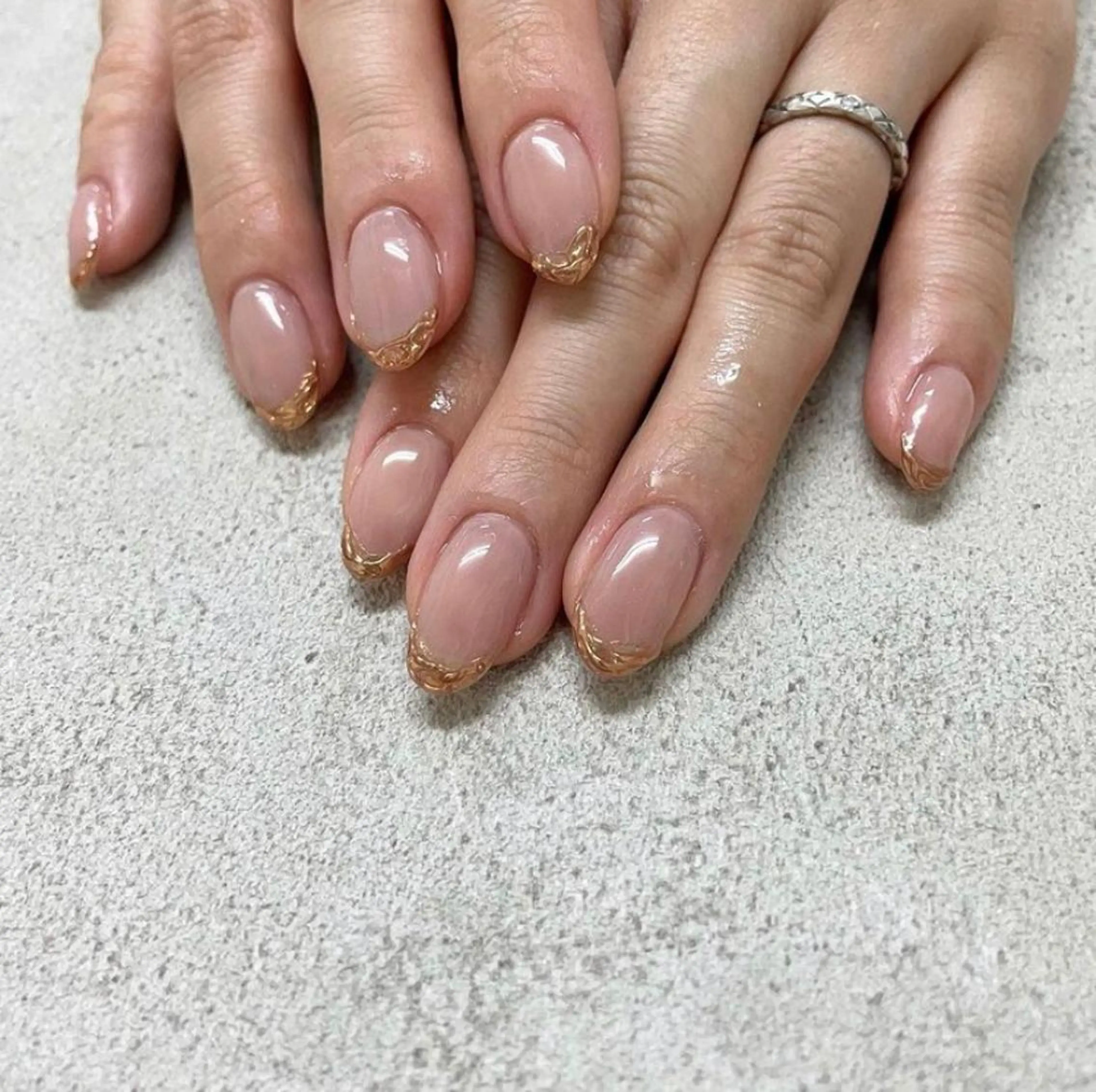 ネイル フレンチネイル ミラーネイル musee art所属・Musee art 亀戸店のネイルデザイン