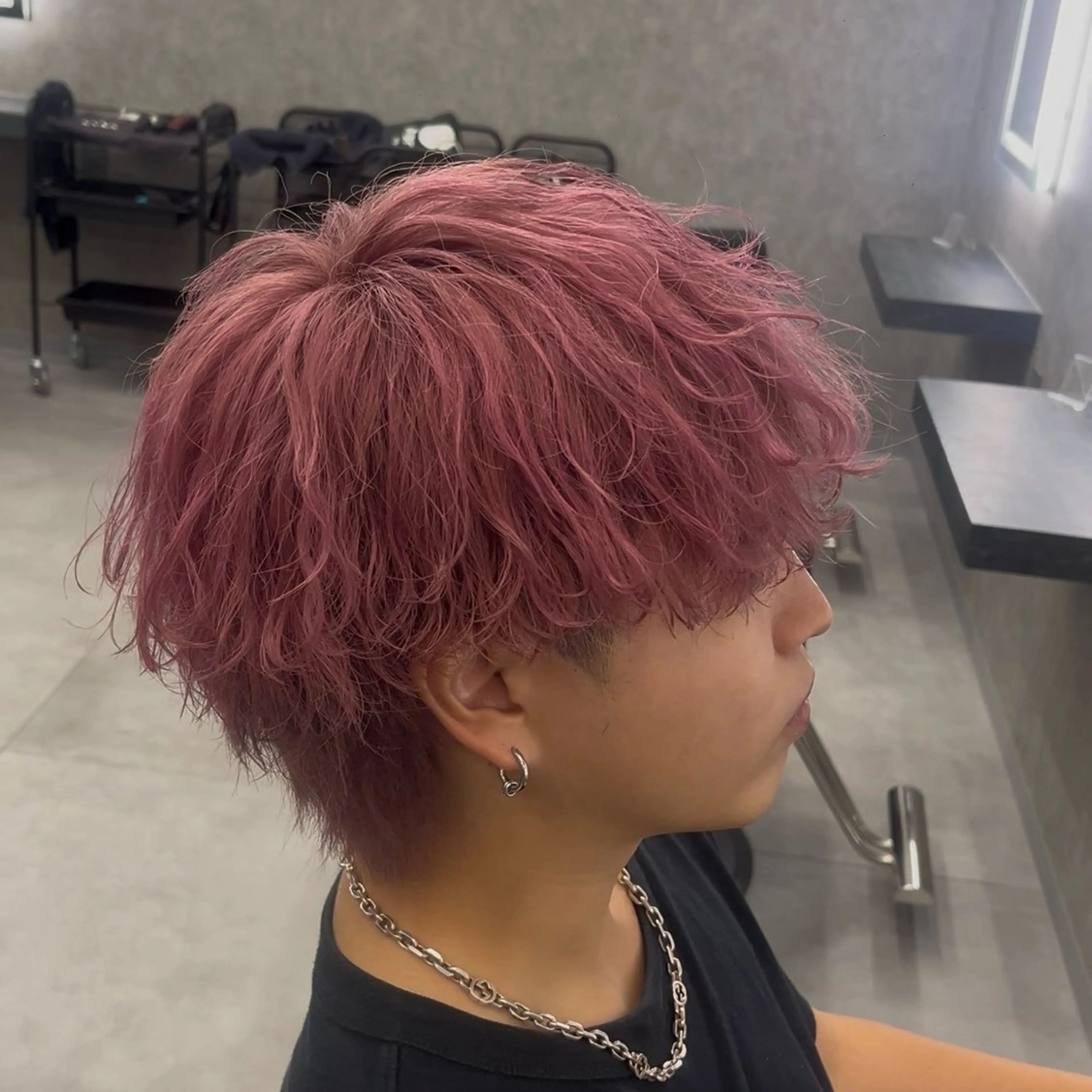 [✨️ヘアケア重視！✨️]メンズカット＋ダメージoffケアブリーチブリーチダブルカラー＋髪質改善トリートメントの写真