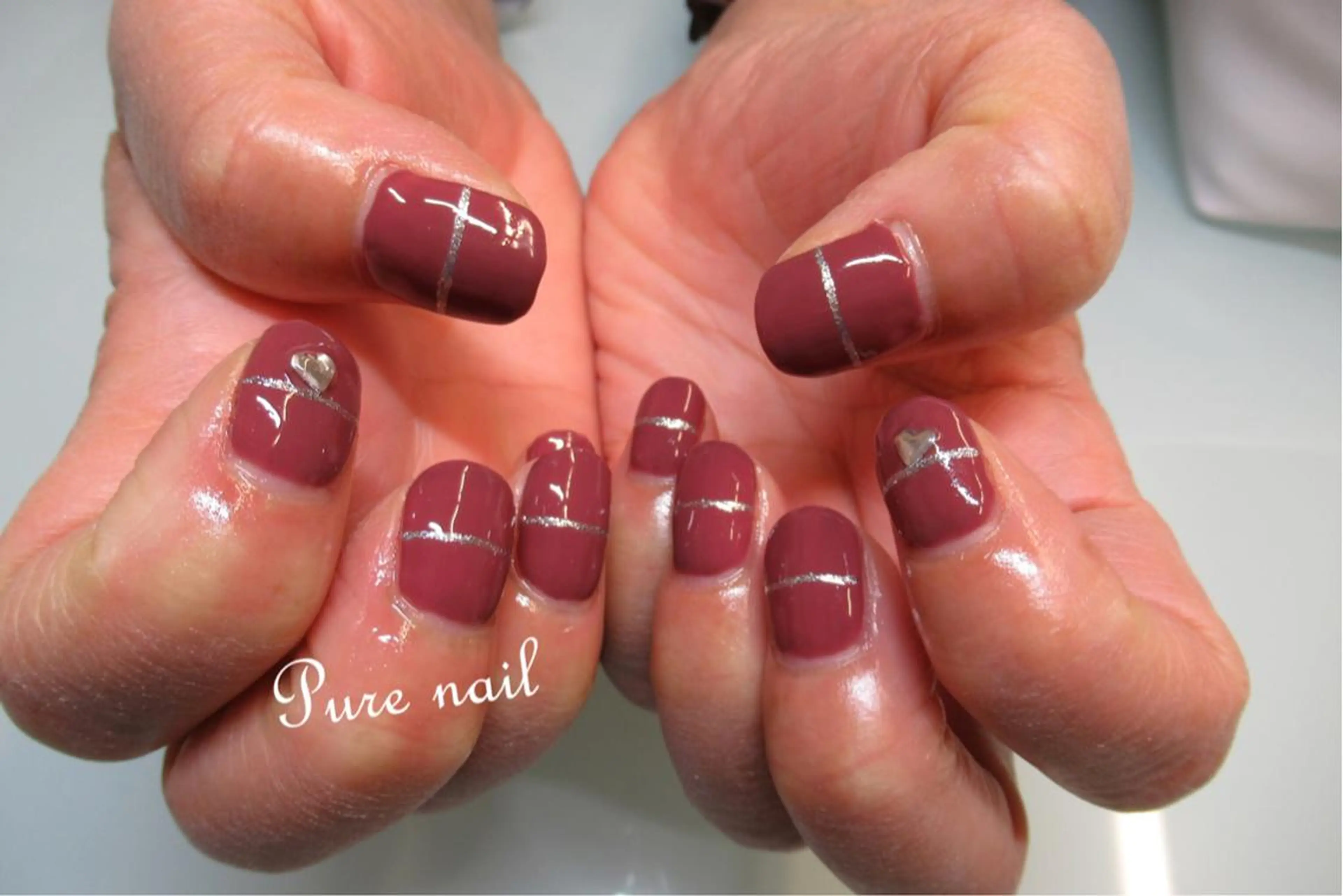 ネイル ラメ(グリッター) シンプルネイル feliz salonのネイルデザイン