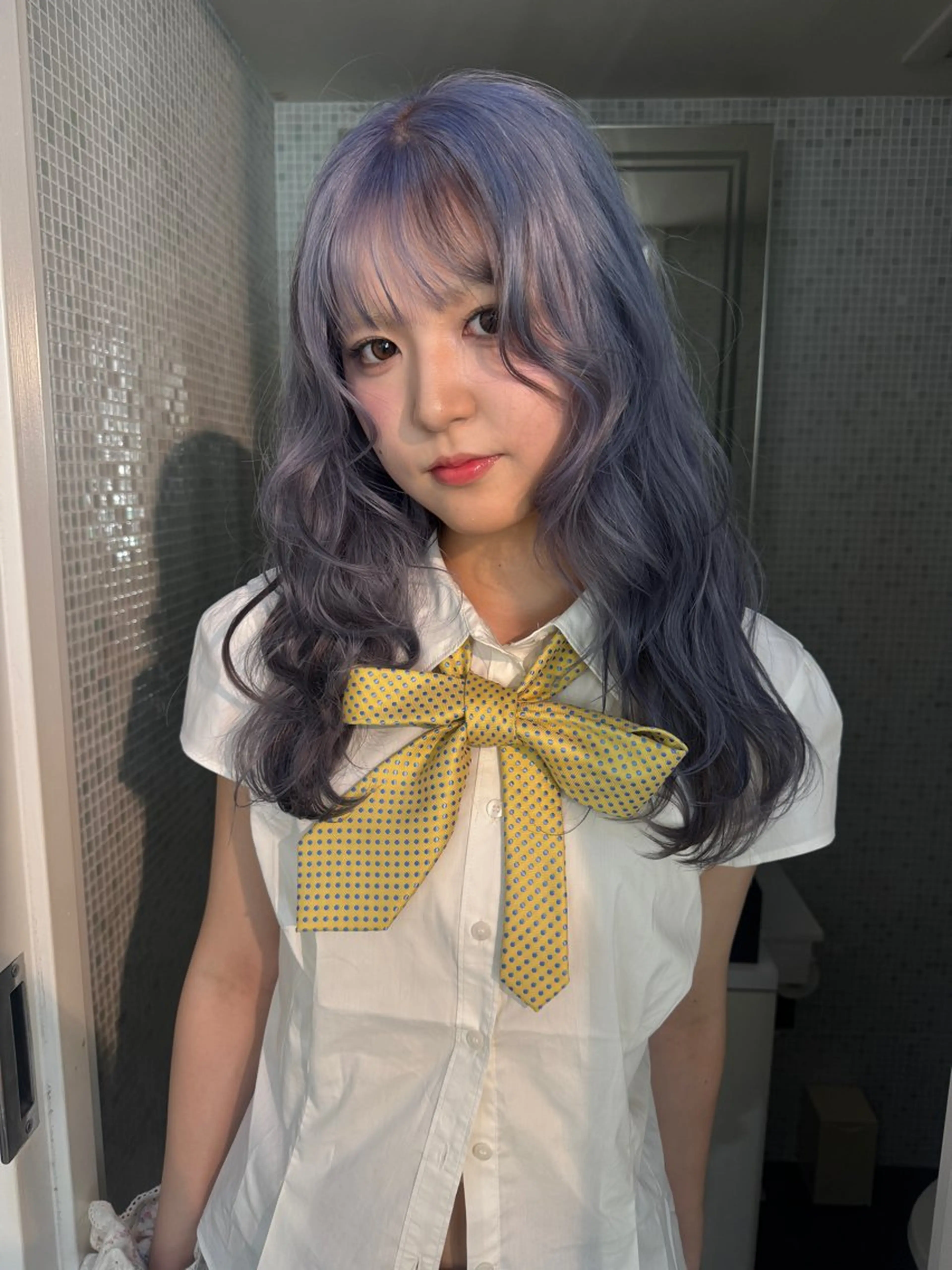 ロング カラー ヘアアレンジ ヘアカラー トリートメント minto/ 似合わせ/ハイトーンのヘアスタイル