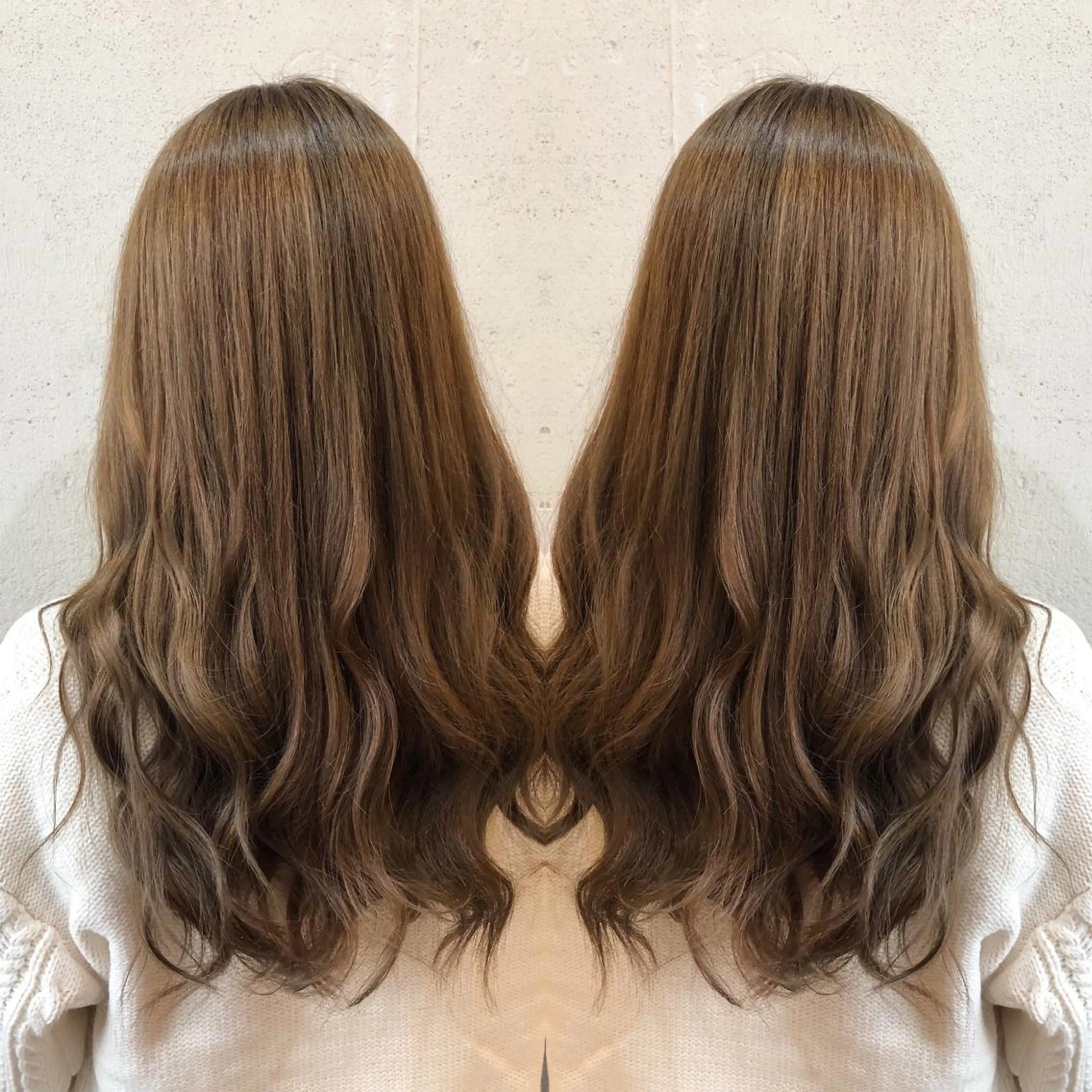 ロング カット ヘアカラー トリートメント あらき ちさとのヘアスタイル