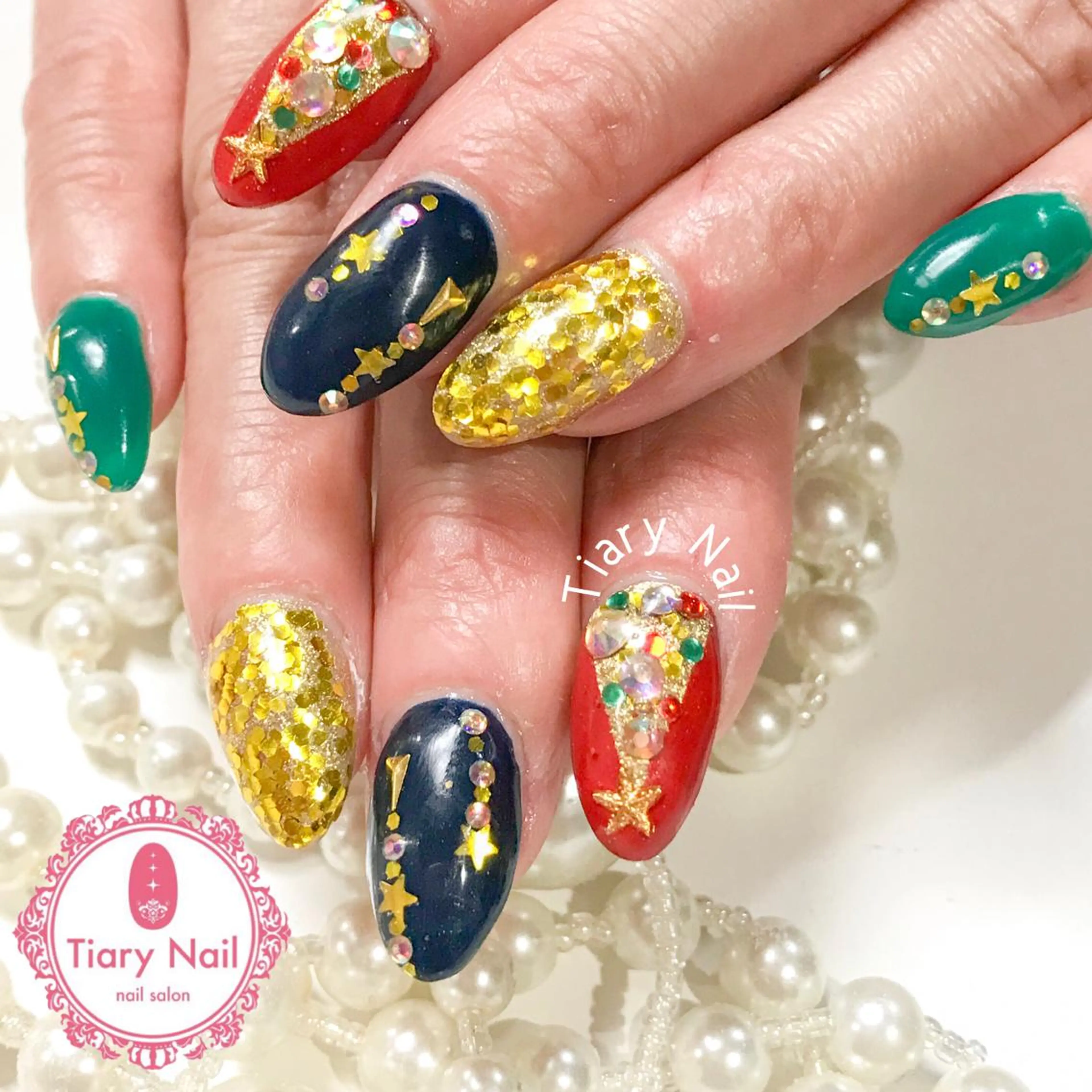 ネイル ハンドネイル 💗🪽Tiary Nail🪽💗のネイルデザイン