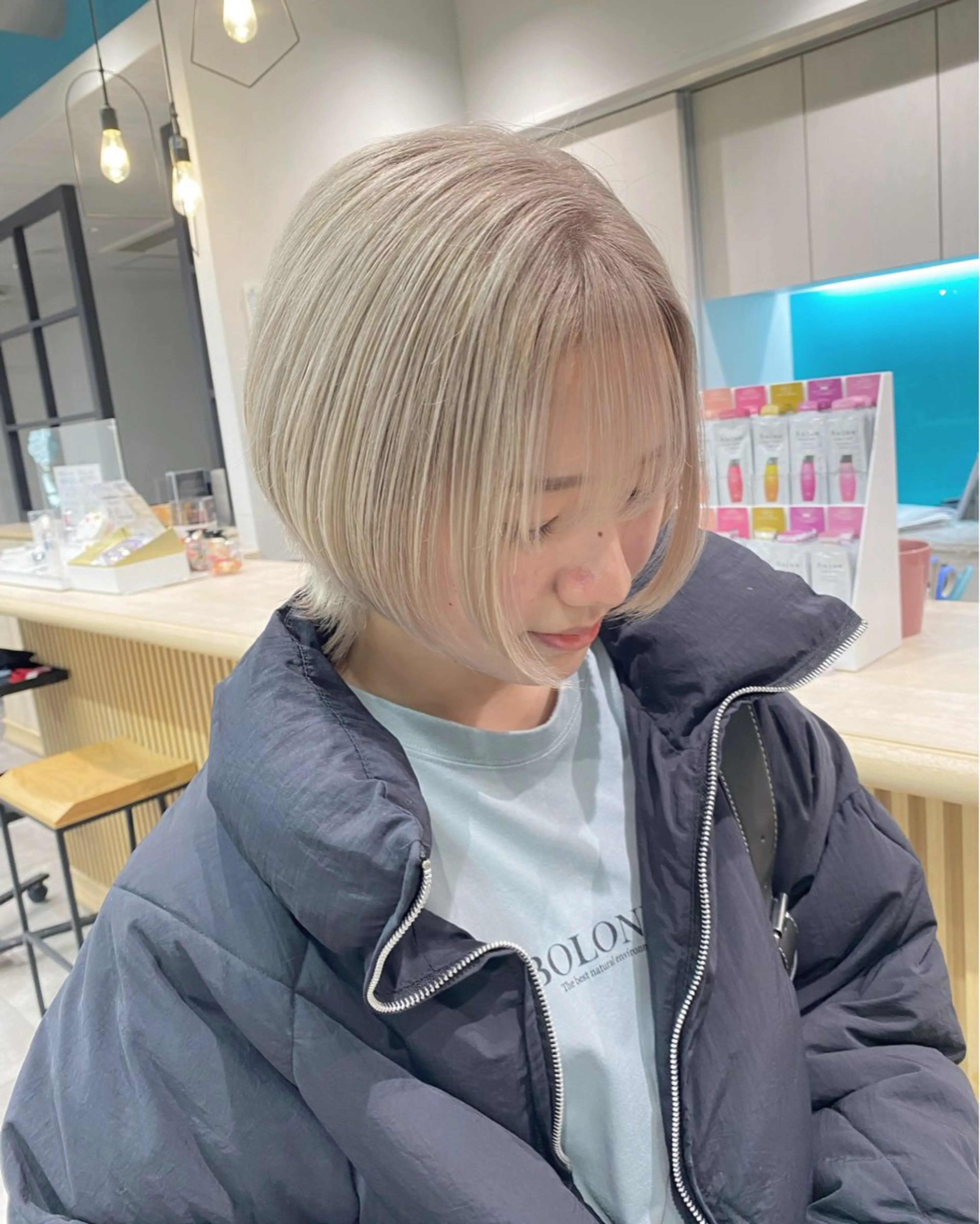 ショート カラー ベージュカラー ブロンド ブロンドベージュ ホワイトブロンド ヘアカラー ブリーチ/髪質改善 🍊店長MASAKiのヘアスタイル