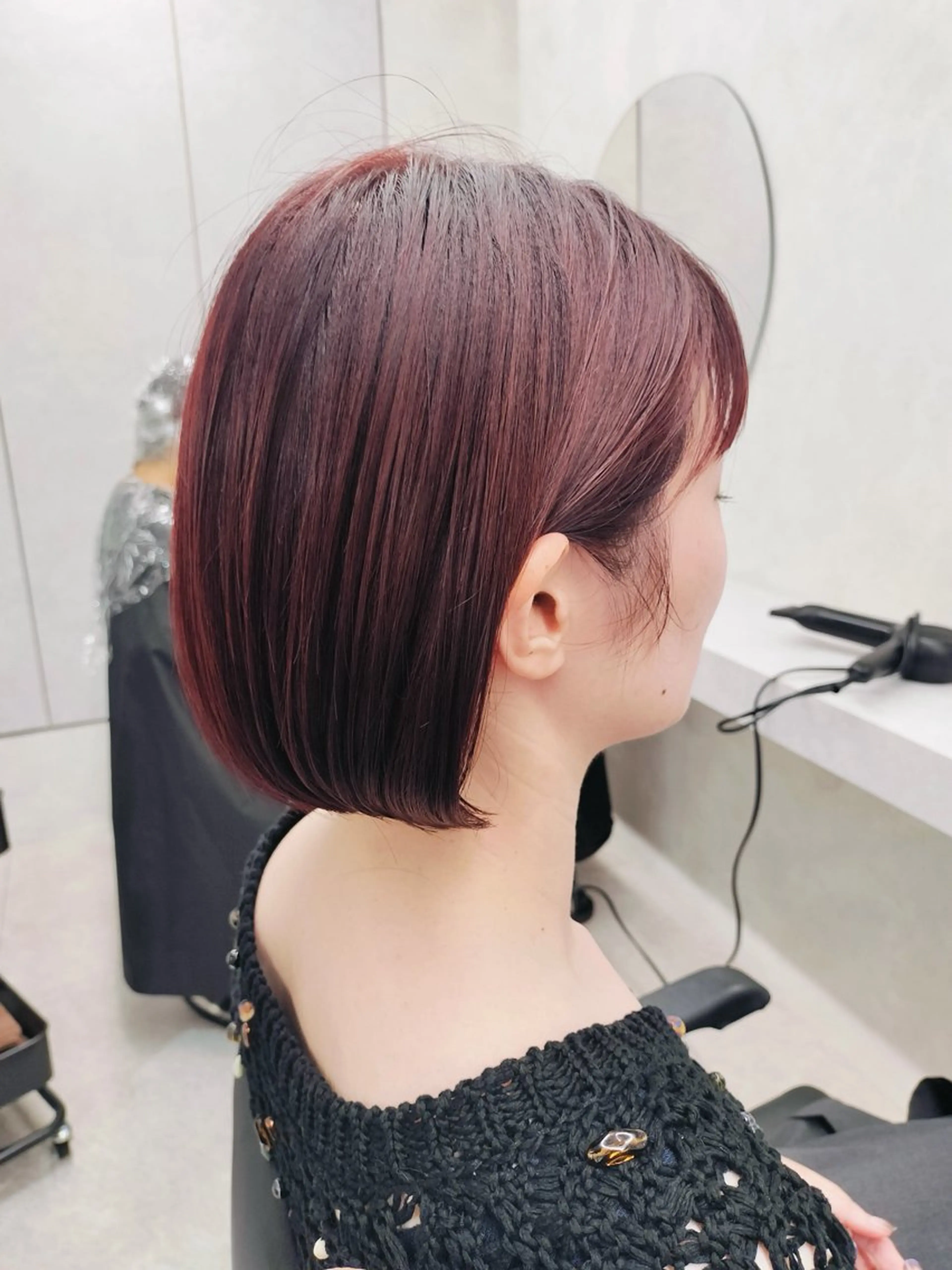 ミディアム カラー ヘアカラー 新島 涼のヘアスタイル