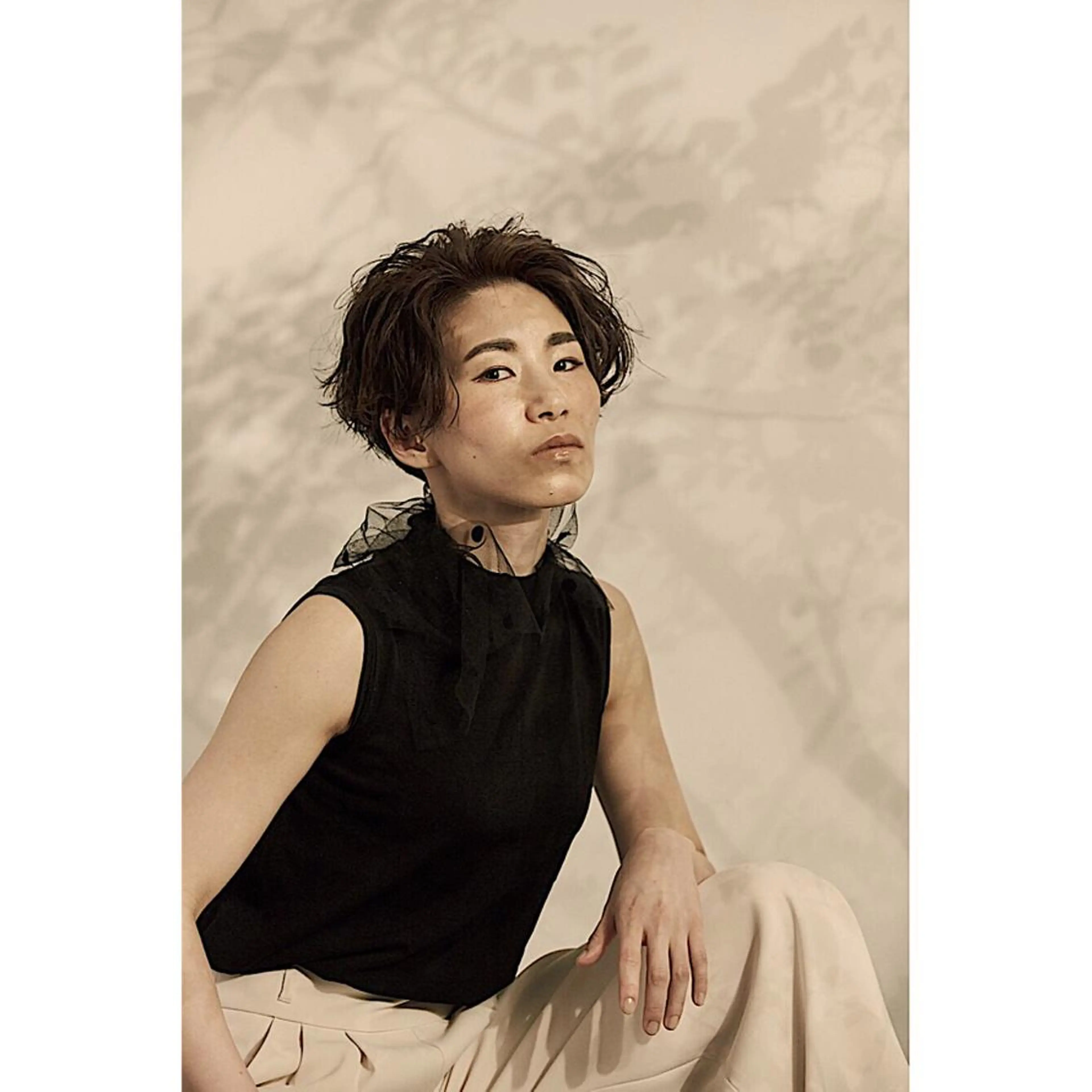 ショート カラー カット 永野 早紀のヘアスタイル