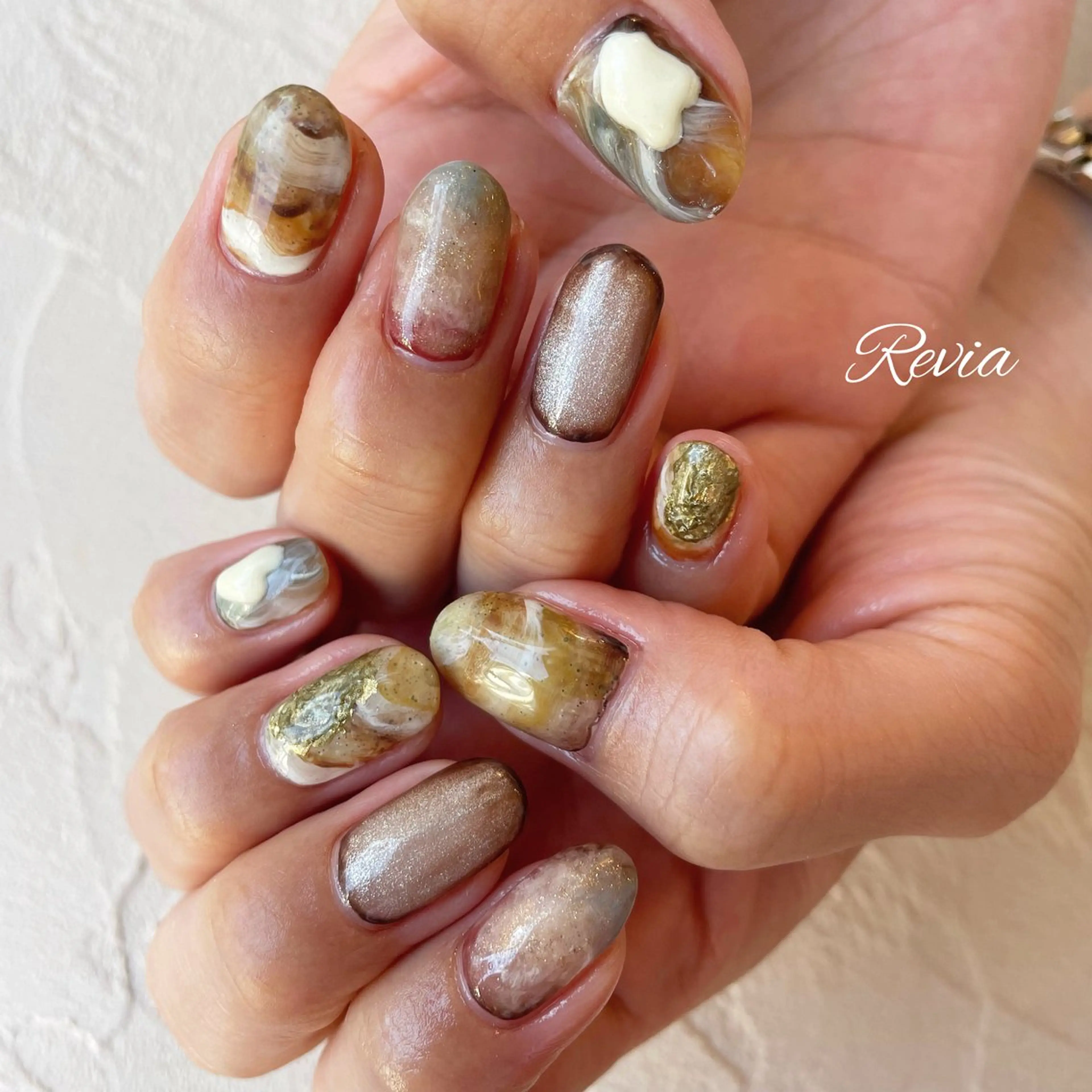 ネイル ハンドネイル revia所属・ERI Nailistのネイルデザイン