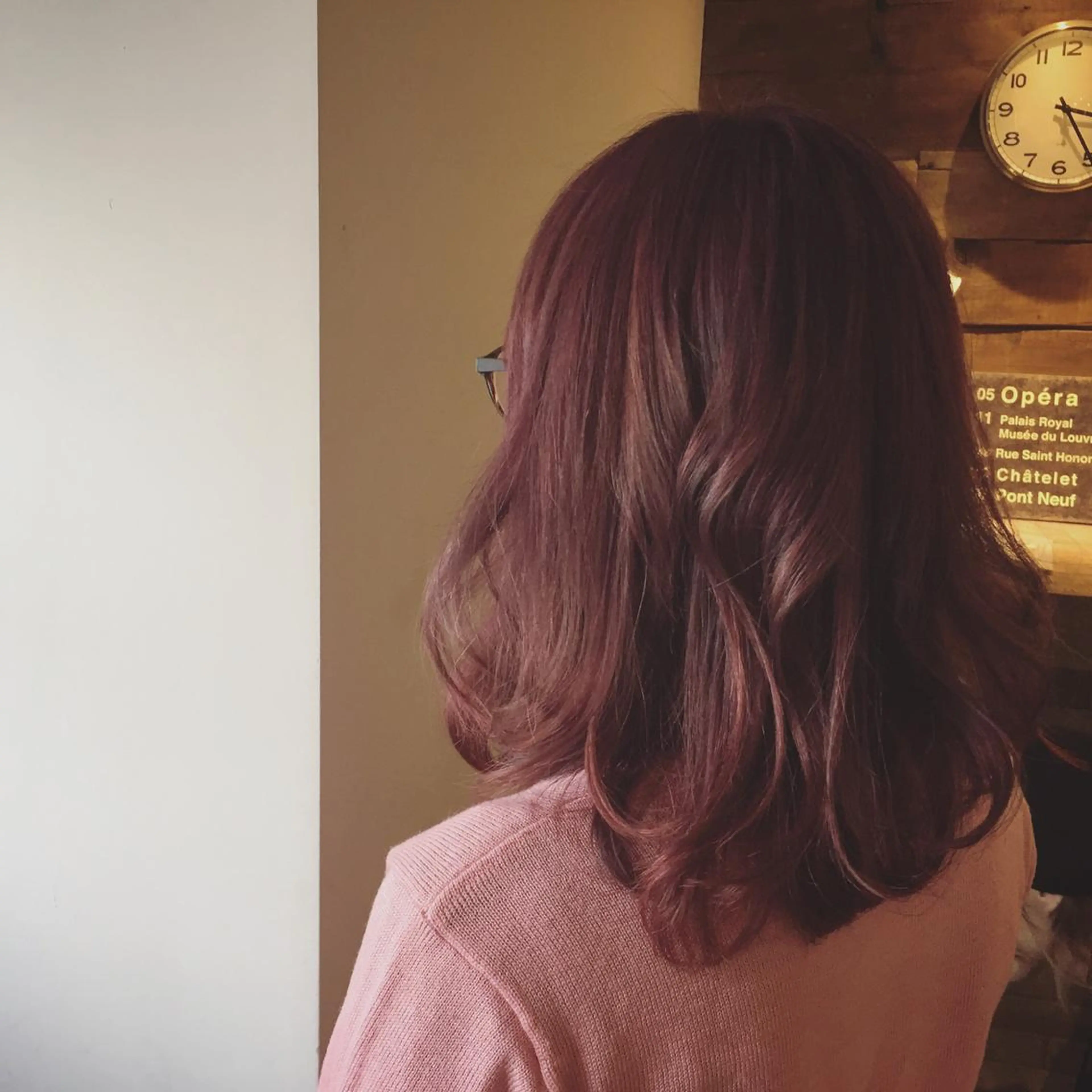 セミロング カラー イルミナカラー ピンクカラー lafith hair dope所属・[外国人風カラー] 店長 田中健太のヘアスタイル