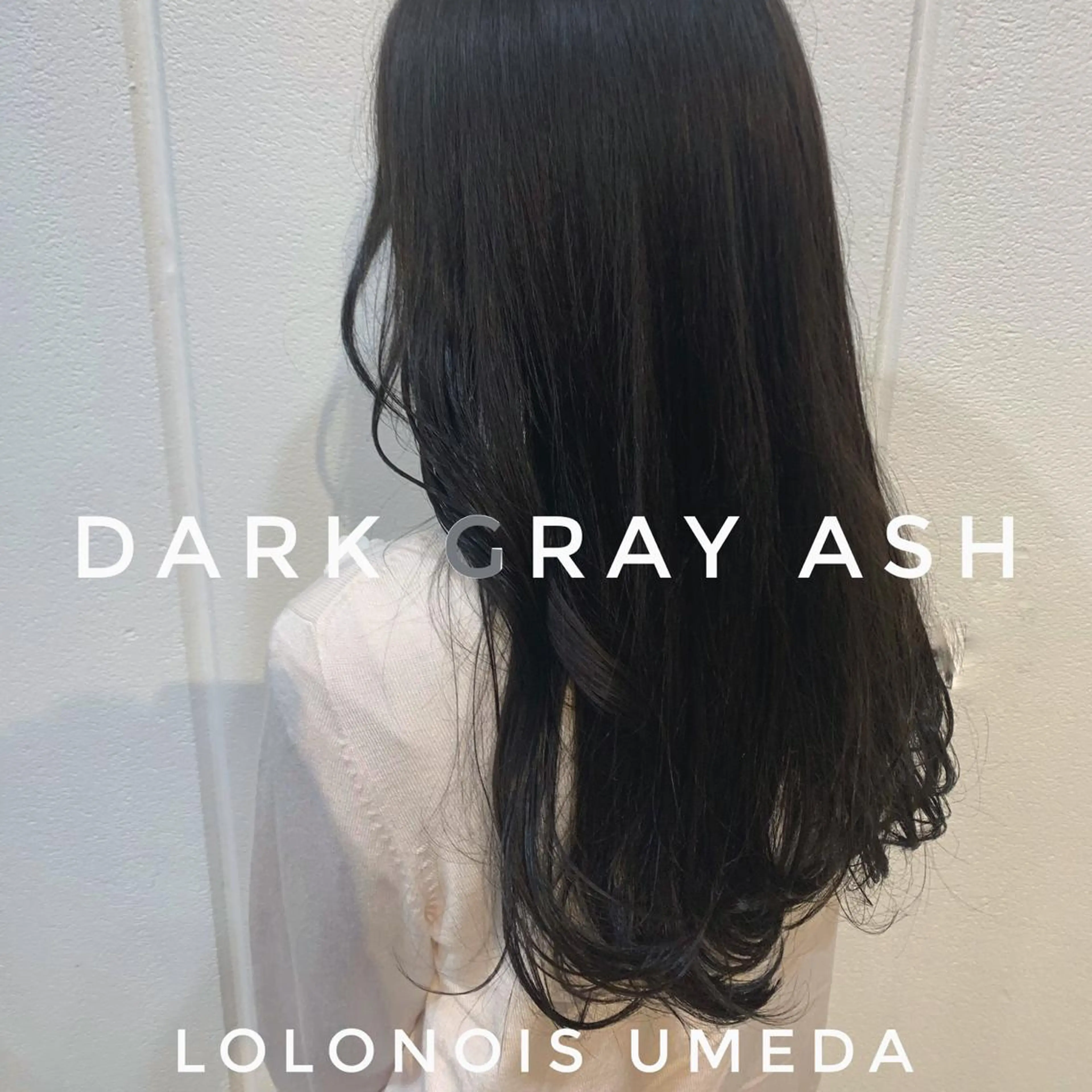 ロング カラー ダークグレー ダークグレージュ グレージュ Lolonois梅田 /Okazaki:)のヘアスタイル