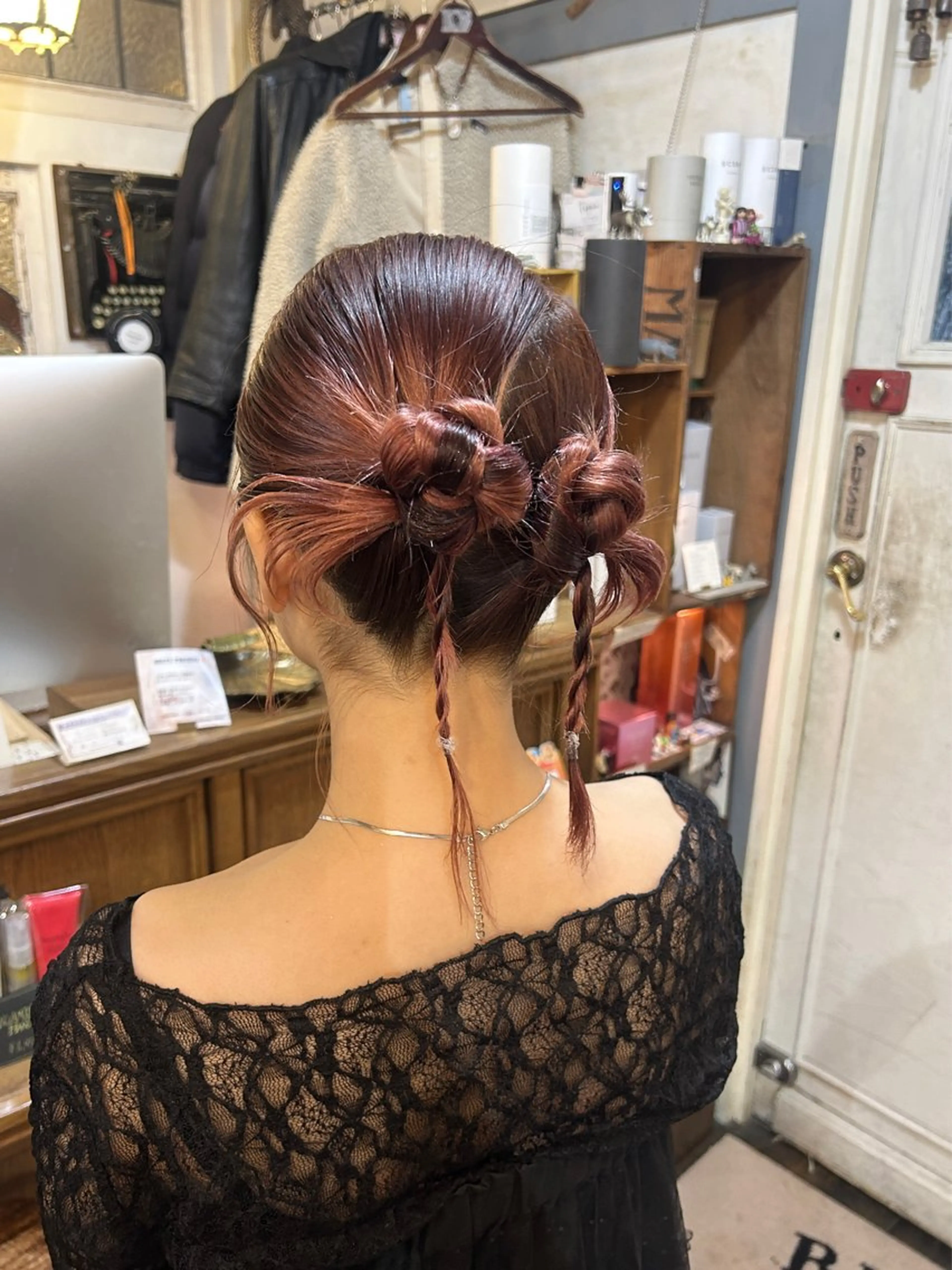 ミディアム ヘアアレンジ ヘアセット 清水千優/パーマ/透 明感カラー/メンズのヘアスタイル