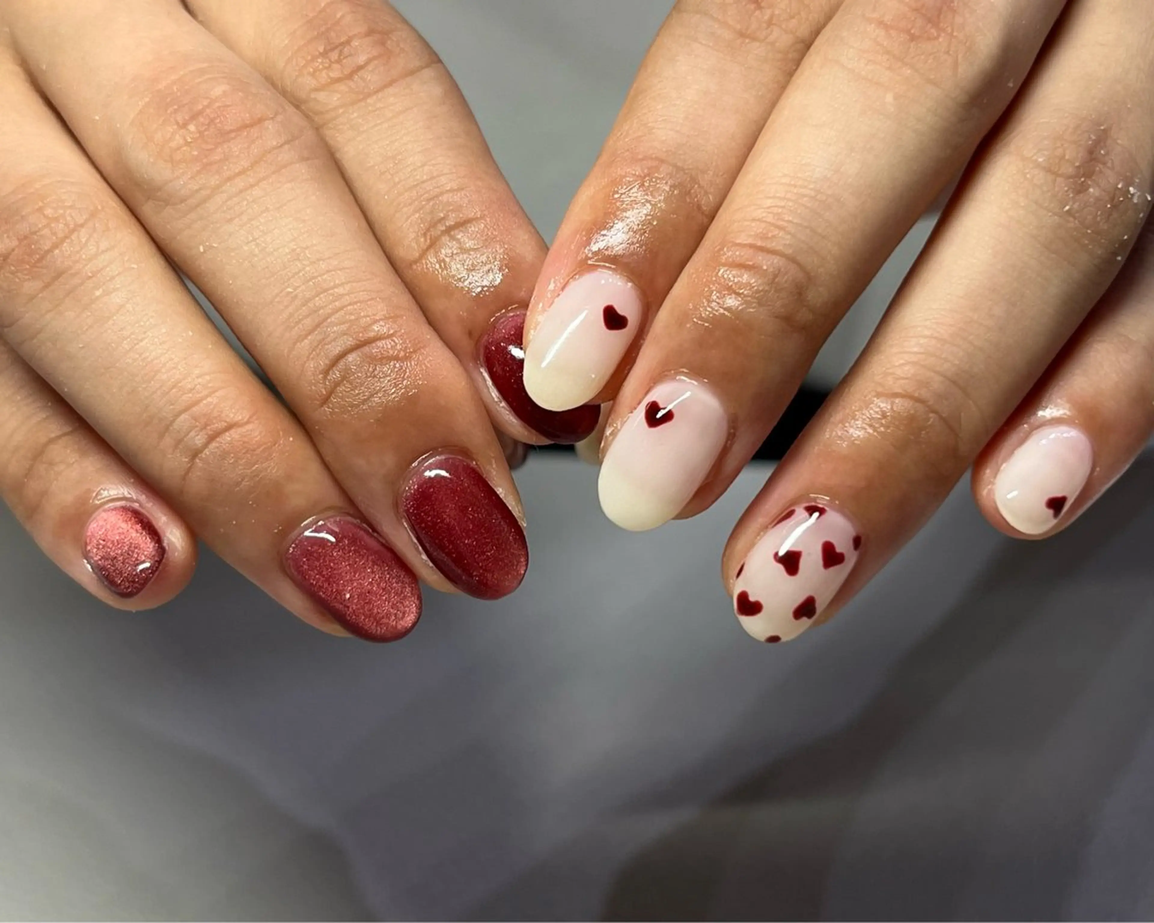 ネイル ハンドネイル Ray. ちゅるん系ニュアンスのネイルデザイン