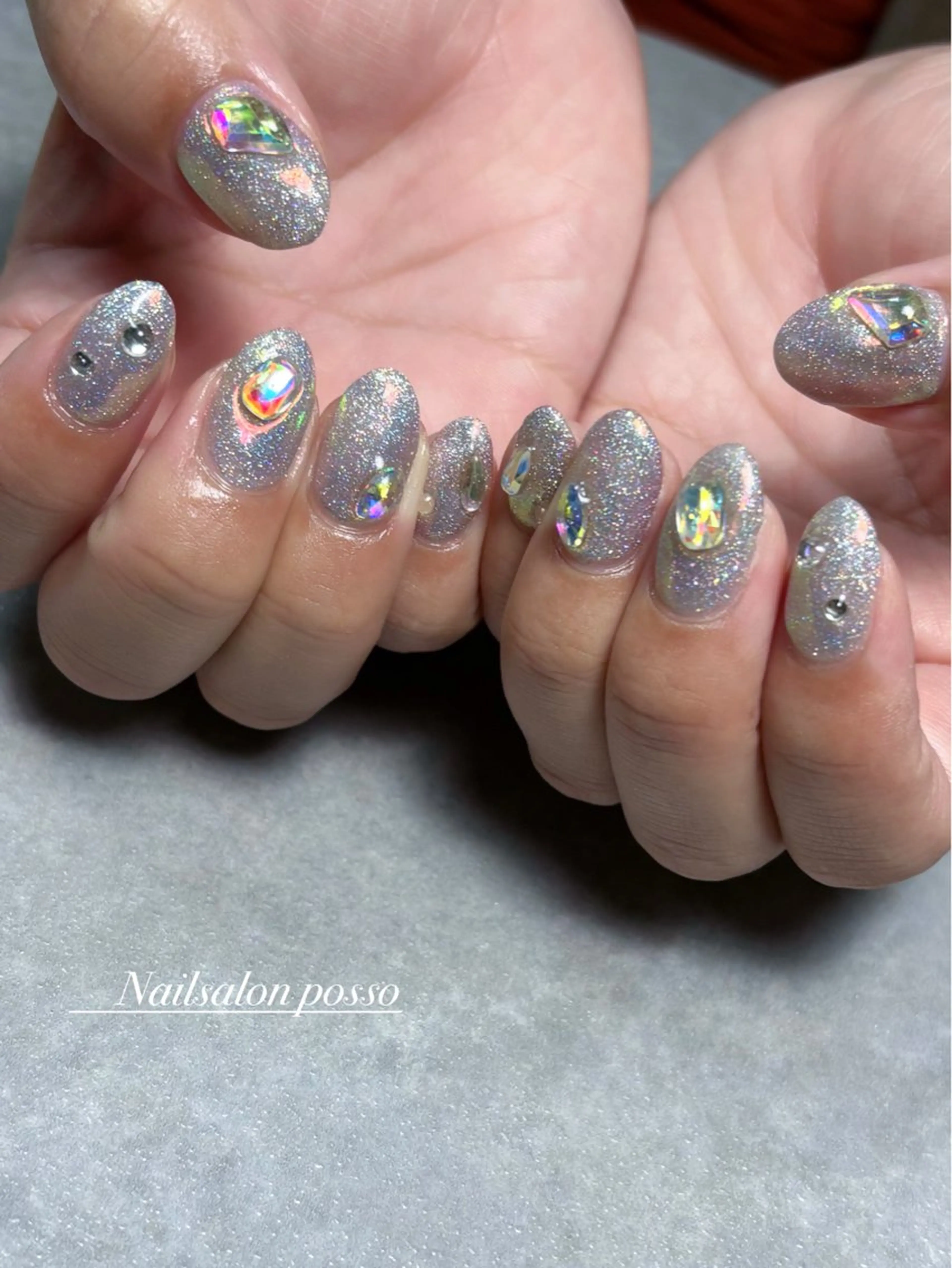 ネイル ミラーネイル ワンカラーネイル ハンドネイル Nail Salon Posso所属・Asuka /possoのネイルデザイン