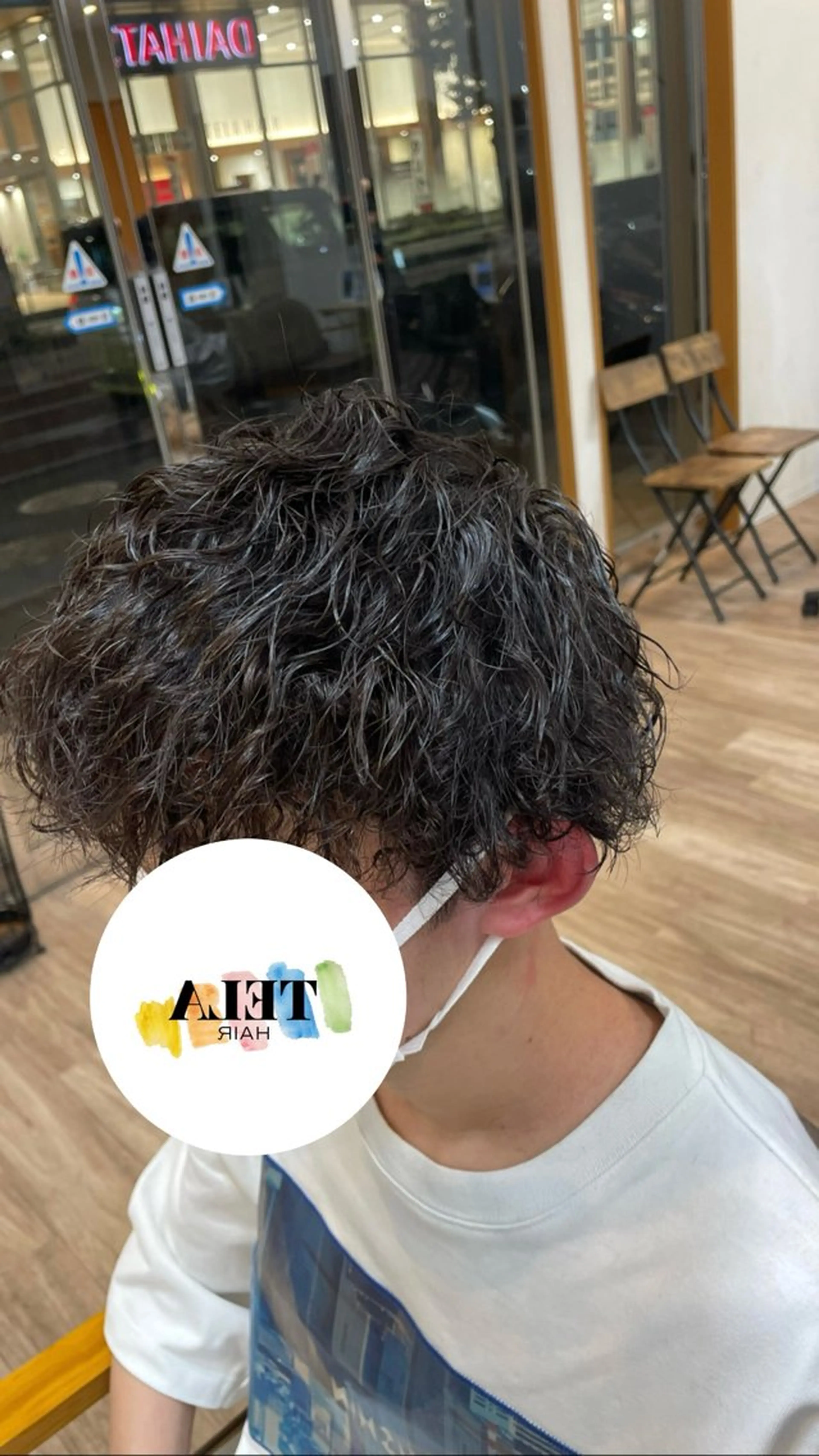 ショート パーマ メンズ カット パーマ TELA HAIR 瑞江店所属・髪質改善⭐️透明感 片塩のヘアスタイル