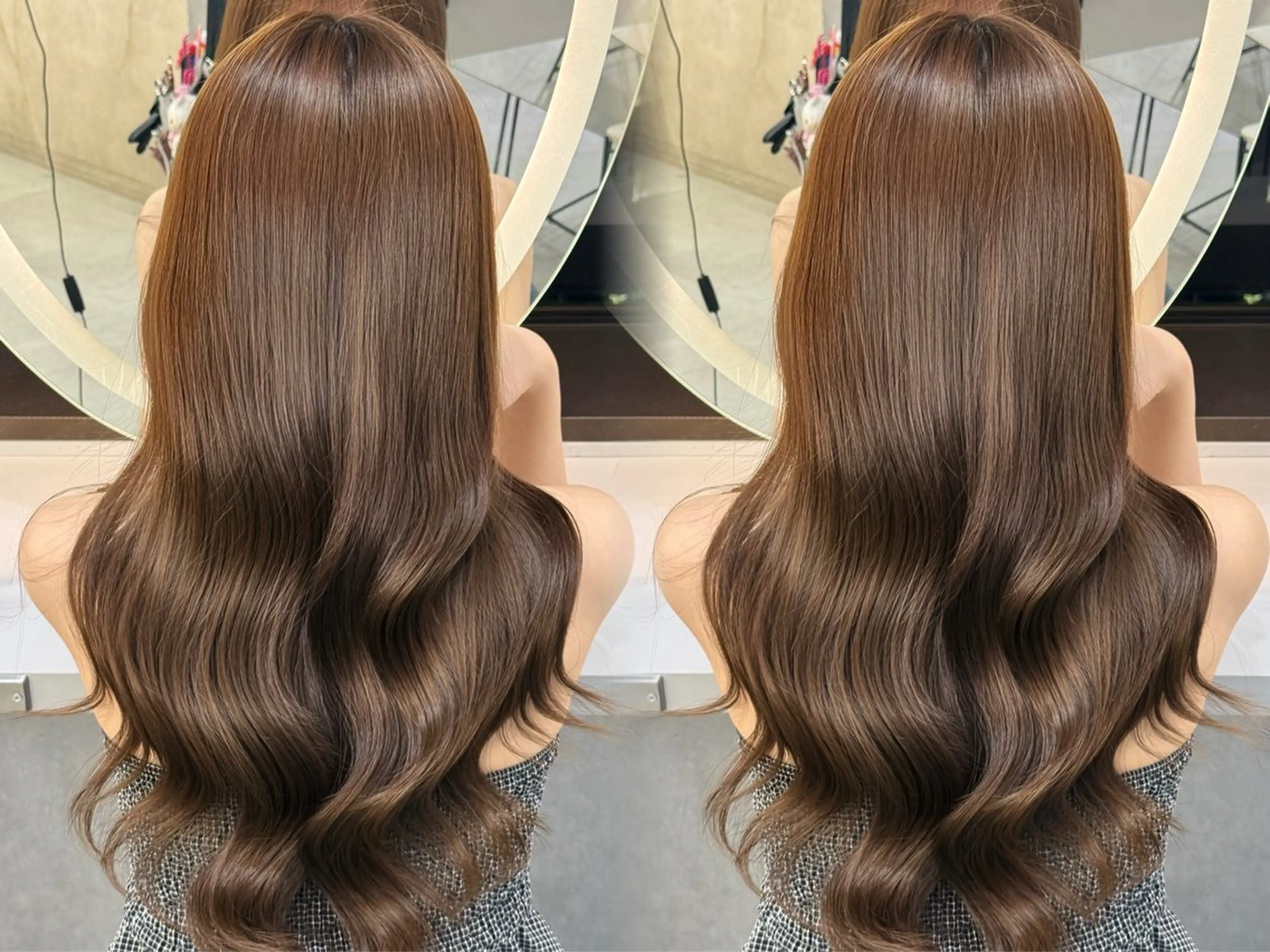 ロング カット ヘアカラー トリートメント 🌷ハナ🌷/ 韓国ヘア/モテ髪🎀のヘアスタイル