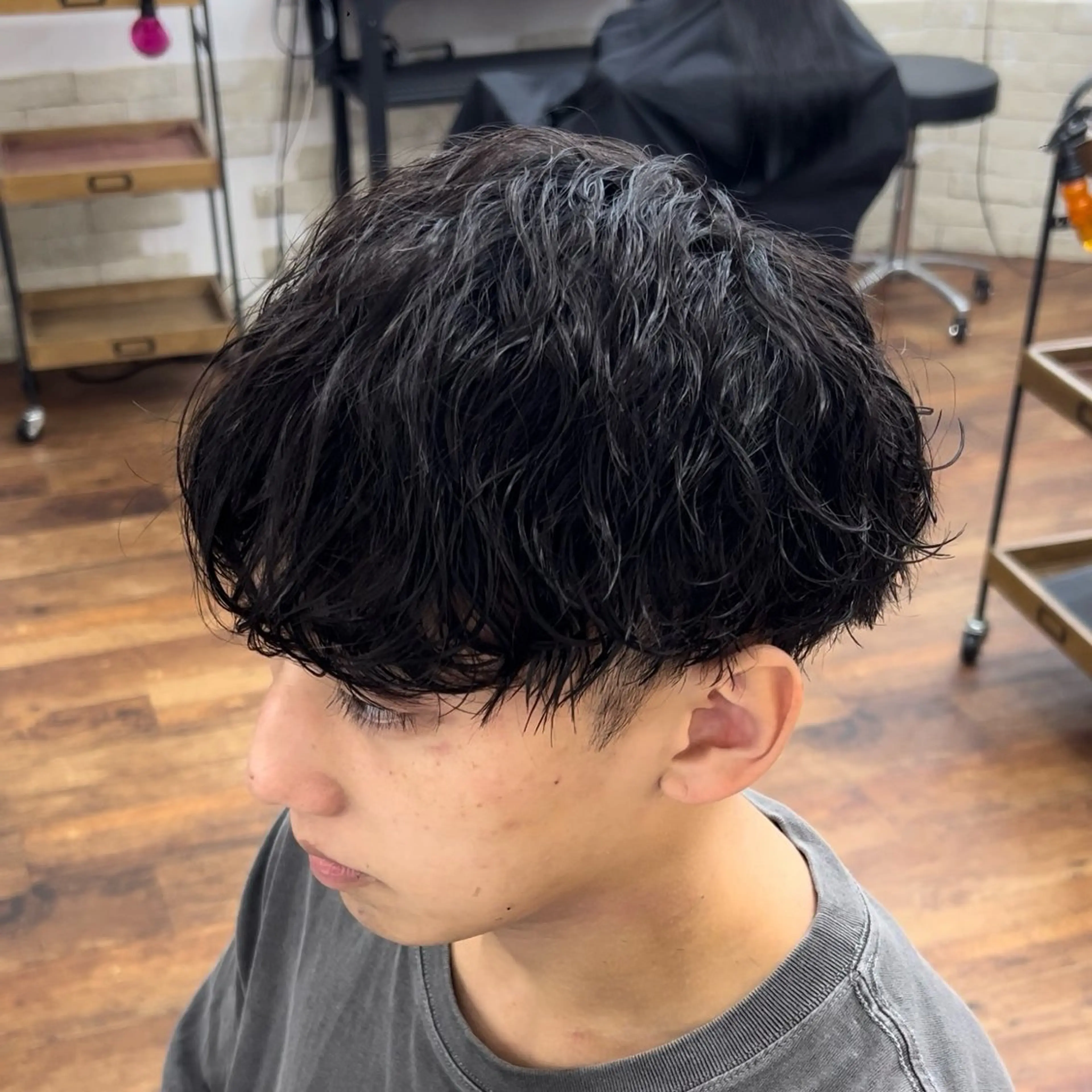 ミディアム ミディアムパーマ Rikito /メンズパーマのヘアスタイル