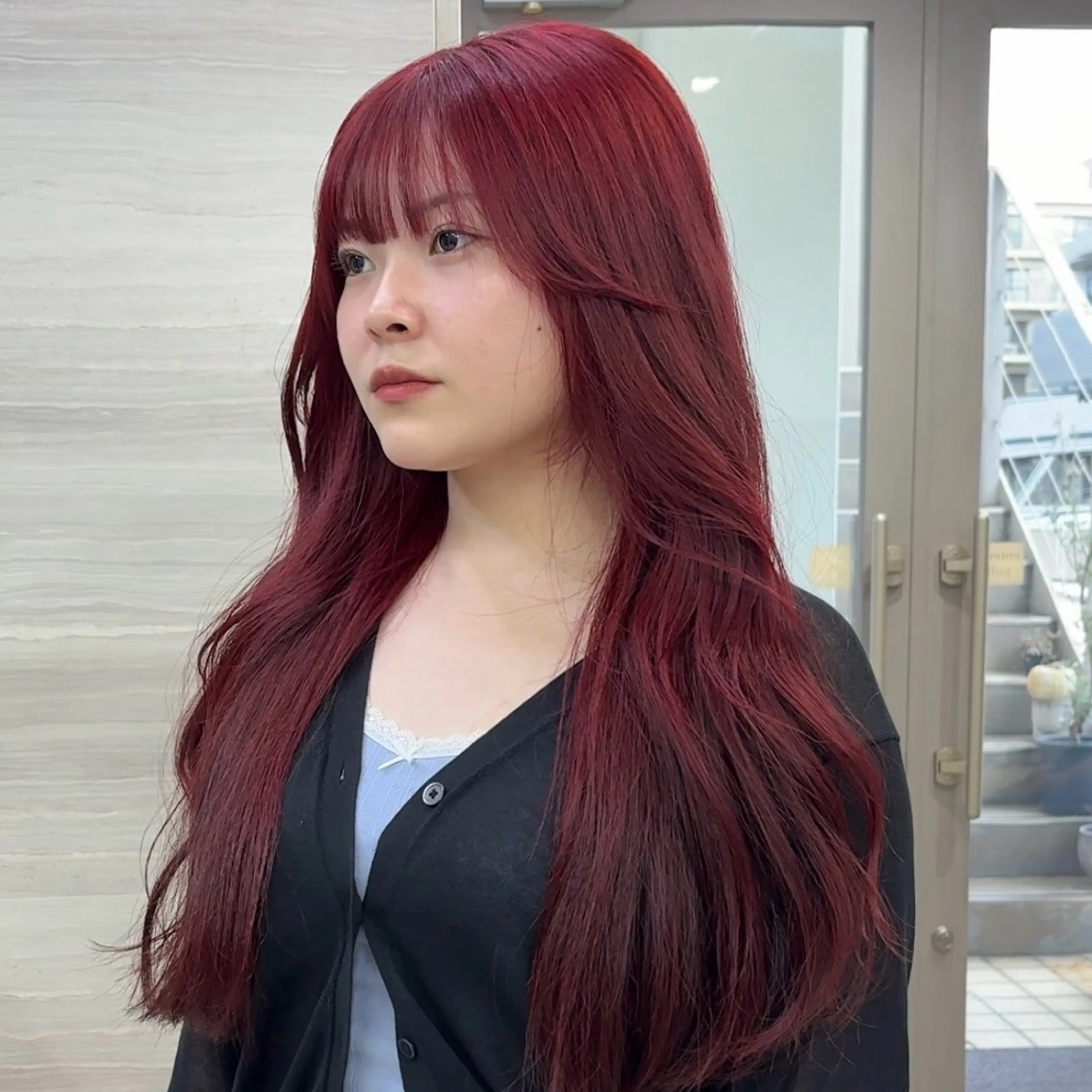 ブリーチなしWcolor+お顔周りカット🦩の写真