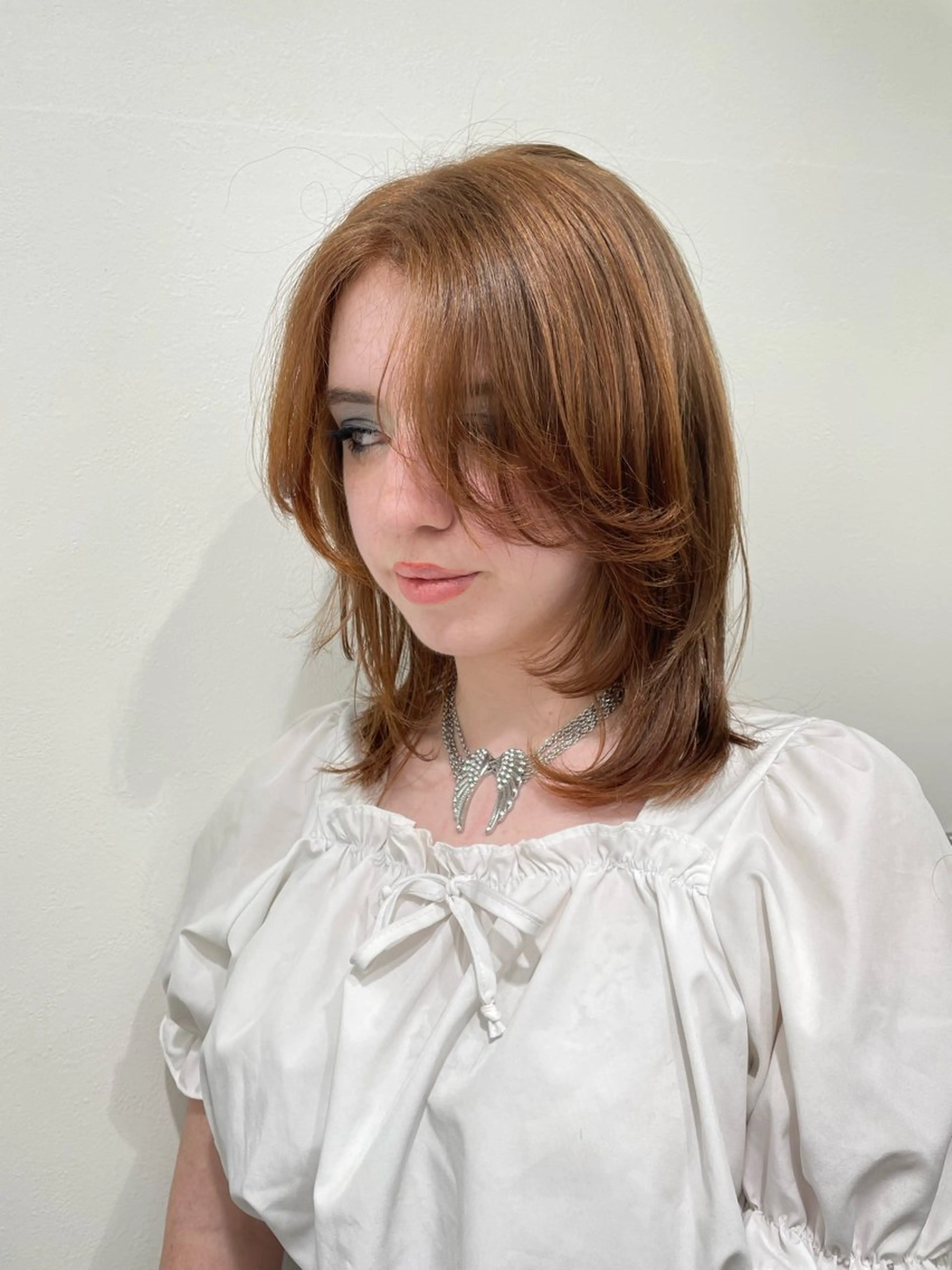 ミディアム ミディアムレイヤー レイヤーカット Rina🪄 韓国風レイヤーcutのヘアスタイル
