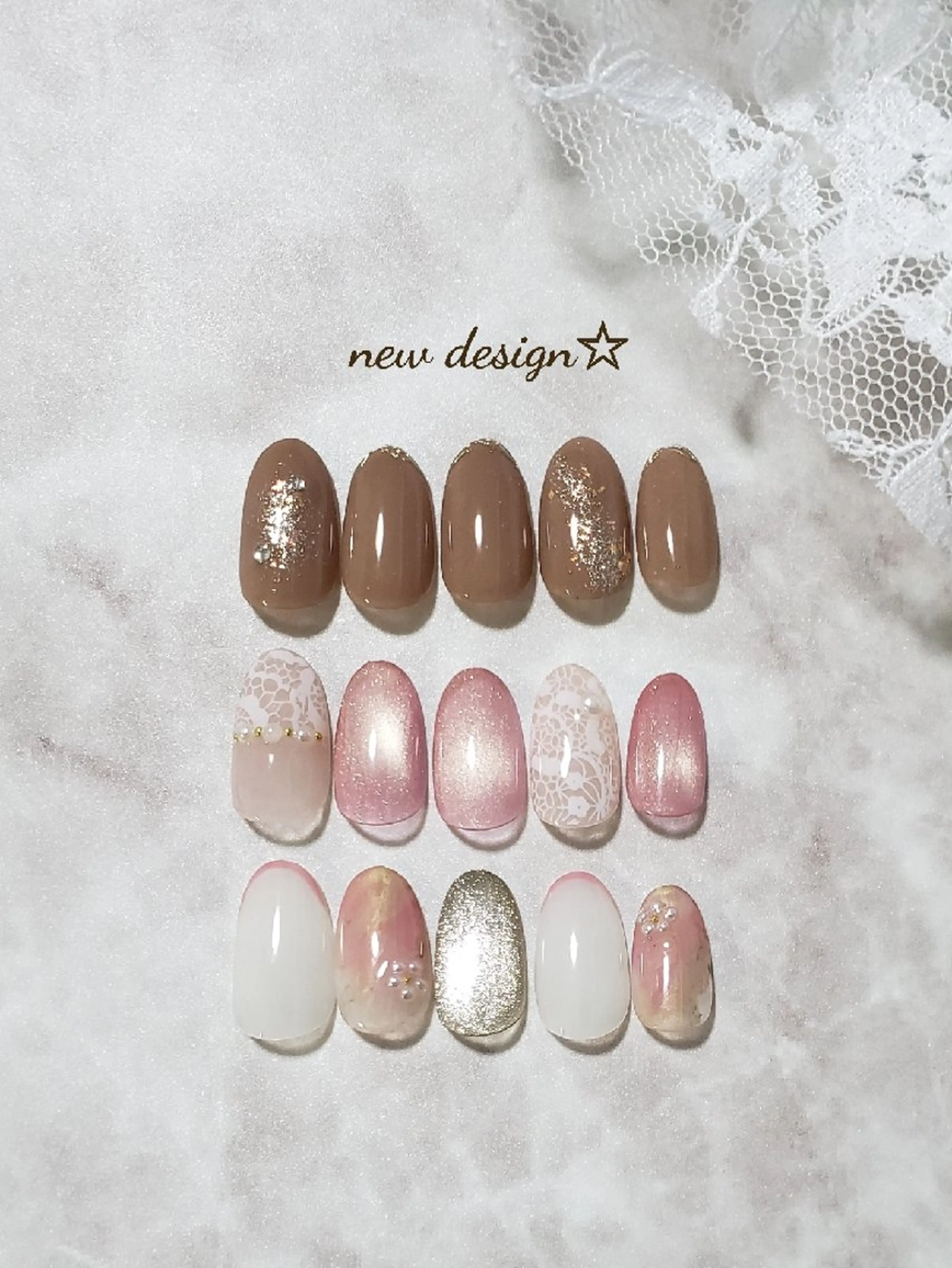 【オフなし・あり】4月限定シンプルデザイン3種💅✨の写真