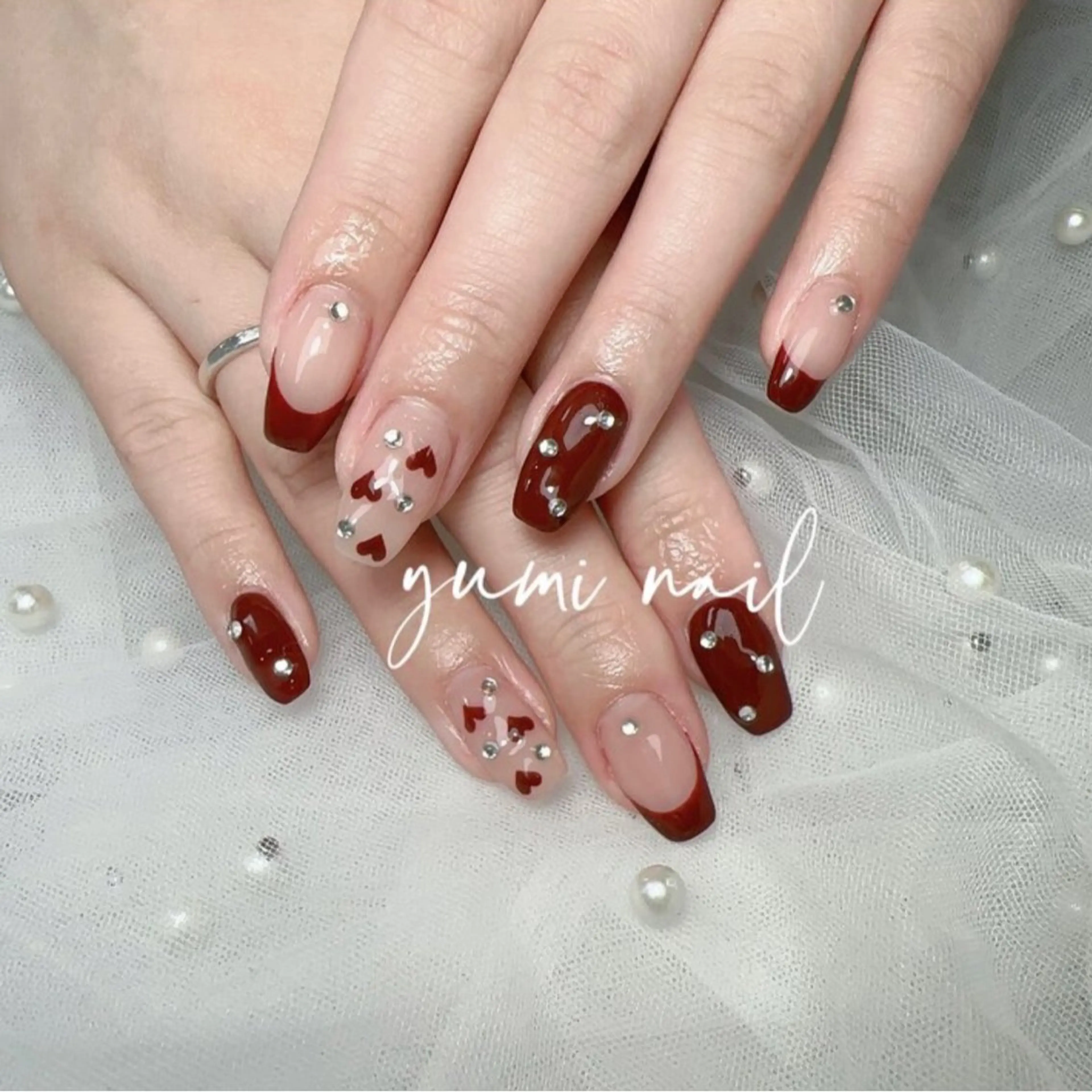 ネイル 𝐲𝐮𝐦𝐢🎀 長さ出しデザイン専門のネイルデザイン