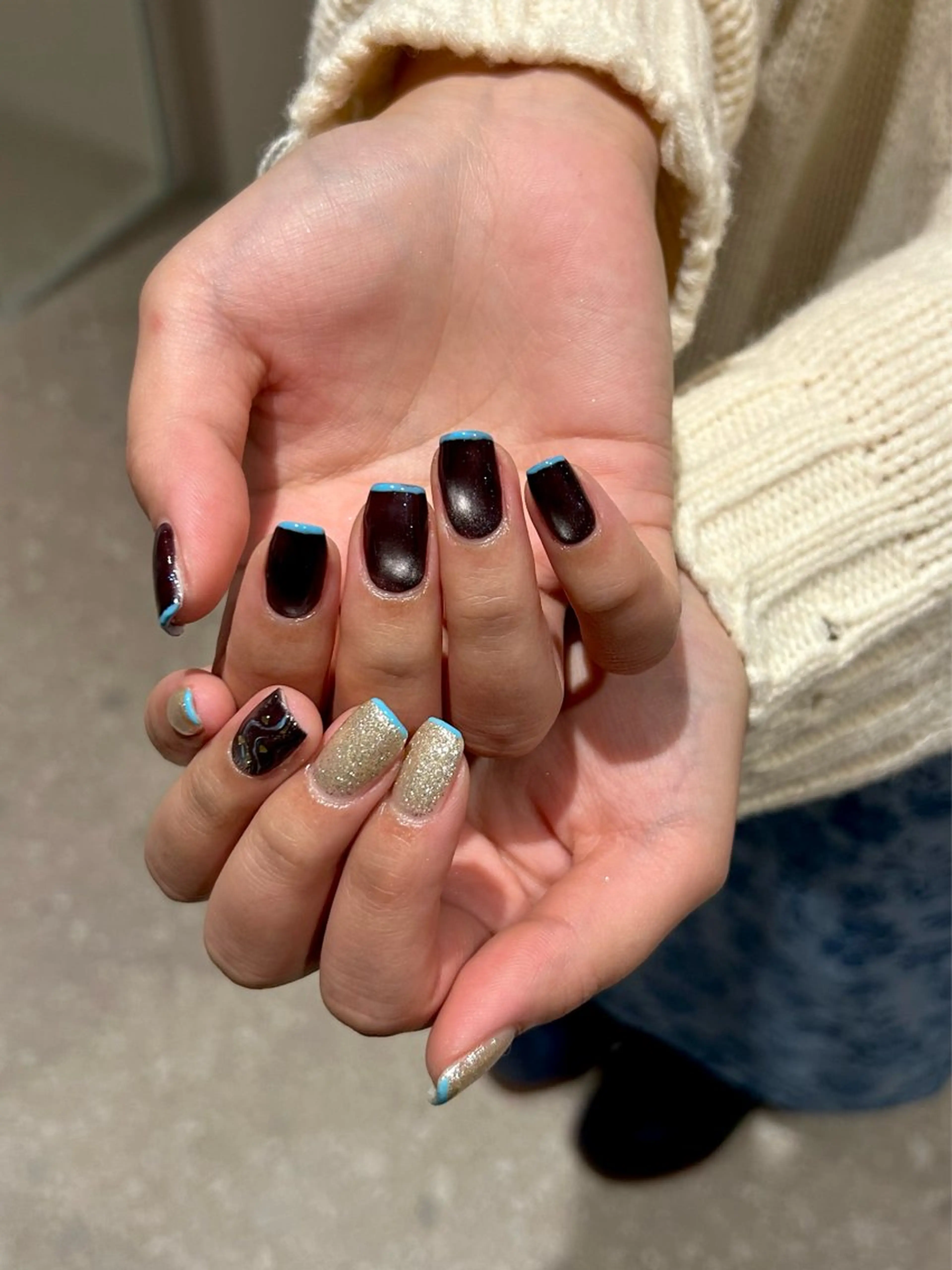 メンズ ネイル ハンドネイル SALONVILLAGE Ebisu所属・Lueur 恵比寿 HARUKAのネイルデザイン