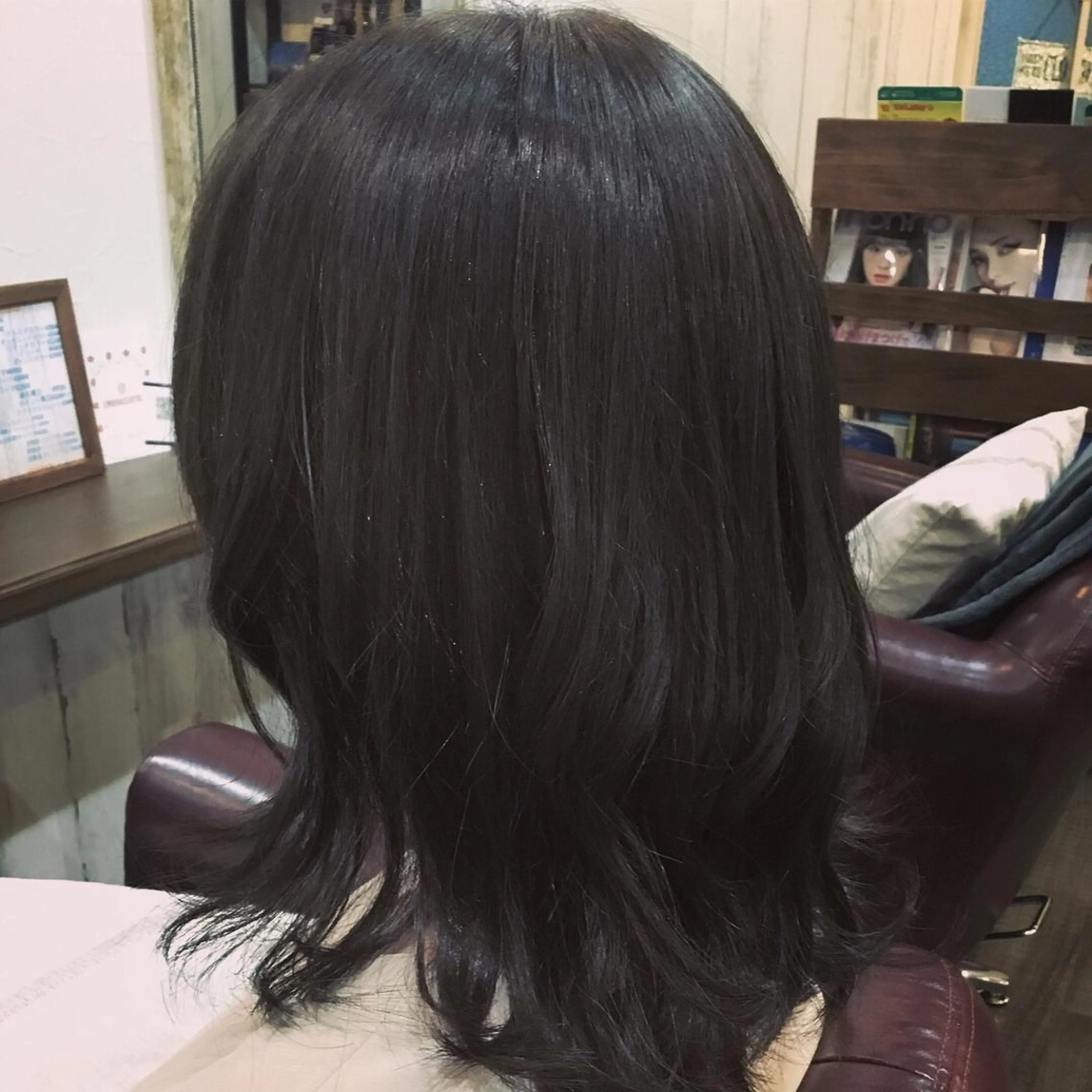 ミディアム カラー パーマ 金崎 新吾のヘアスタイル