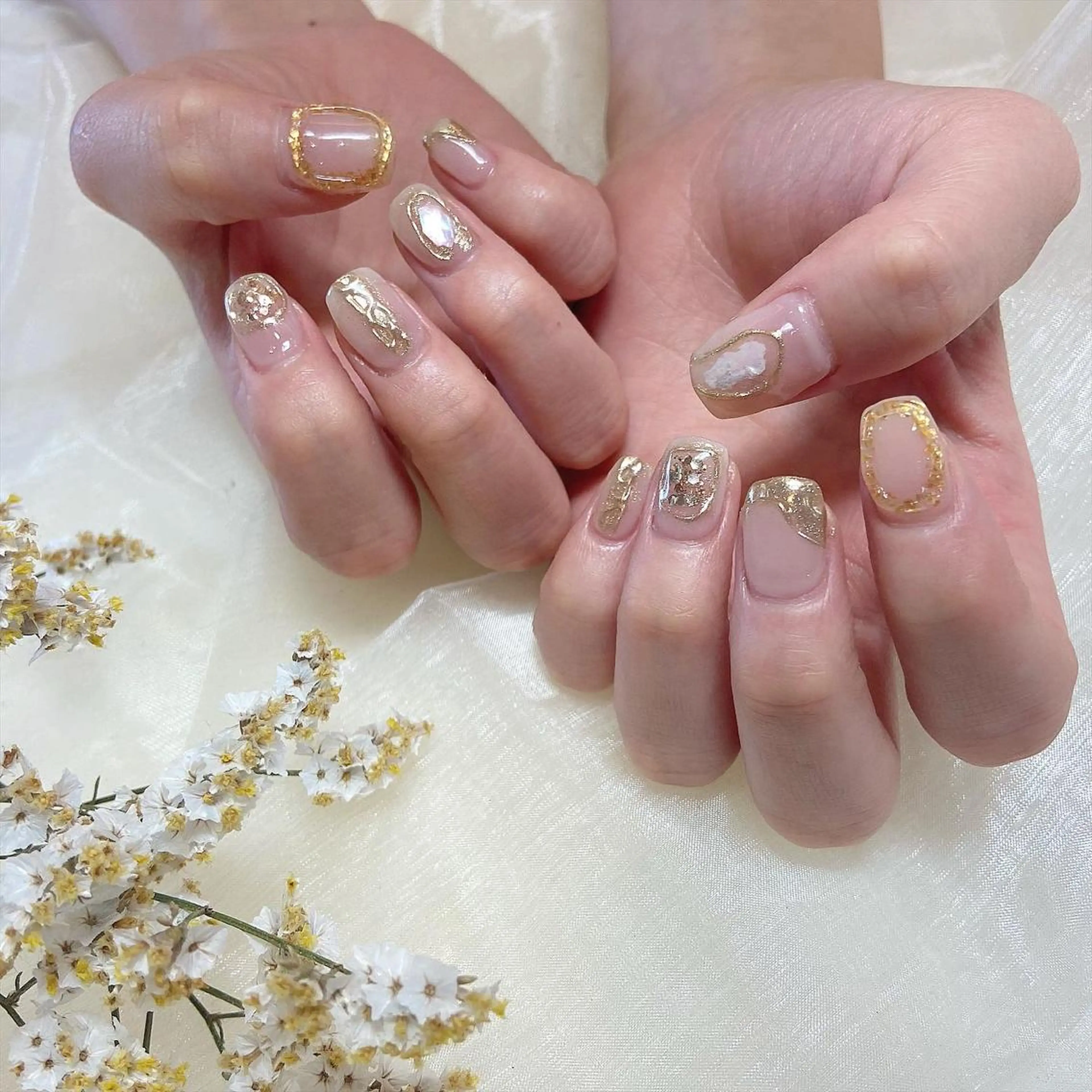 ネイル 𝕄𝕚𝕪𝕦🤍 自由が丘⌇パラジェルのネイルデザイン