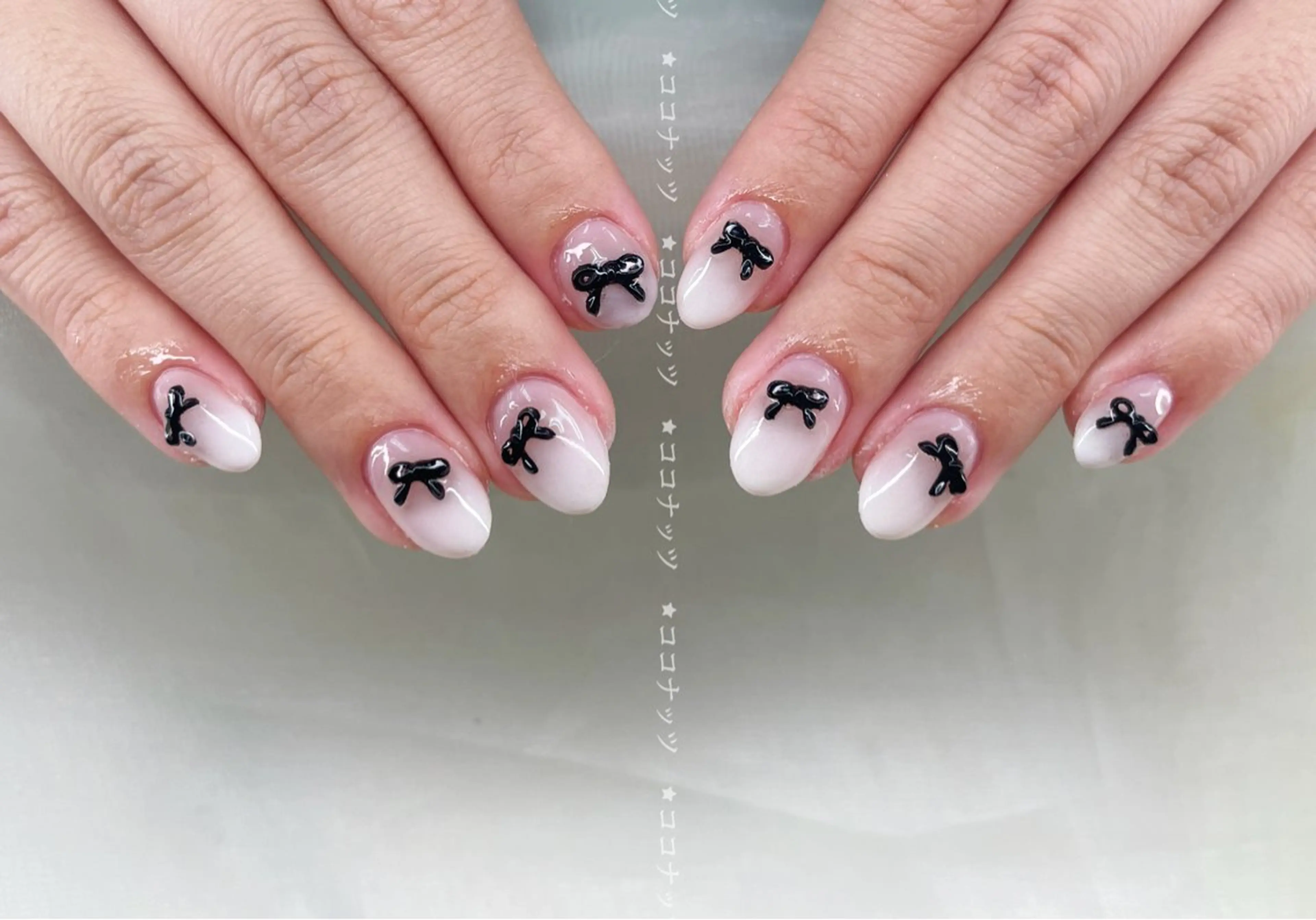 ネイル べっ甲ネイル フレンチネイル キラキラネイル マグネットネイル 大理石ネイル(マーブル) 神田 ココナッツのネイルデザイン