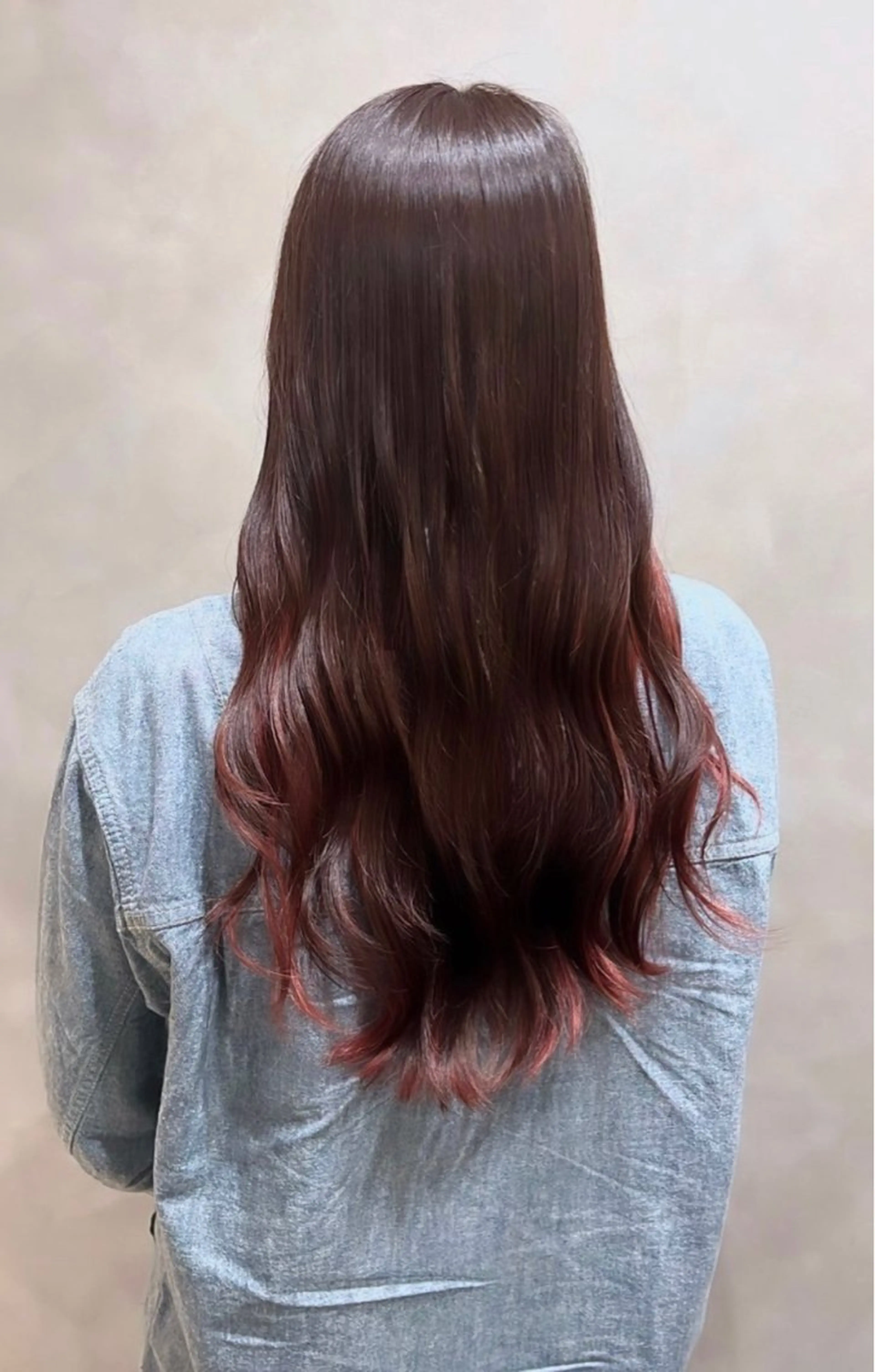 セミロング カラー ブラウンカラー インナーカラー レッドカラー レッドブラウン カット ヘアカラー トリートメント ROW町田★ 船木のヘアスタイル