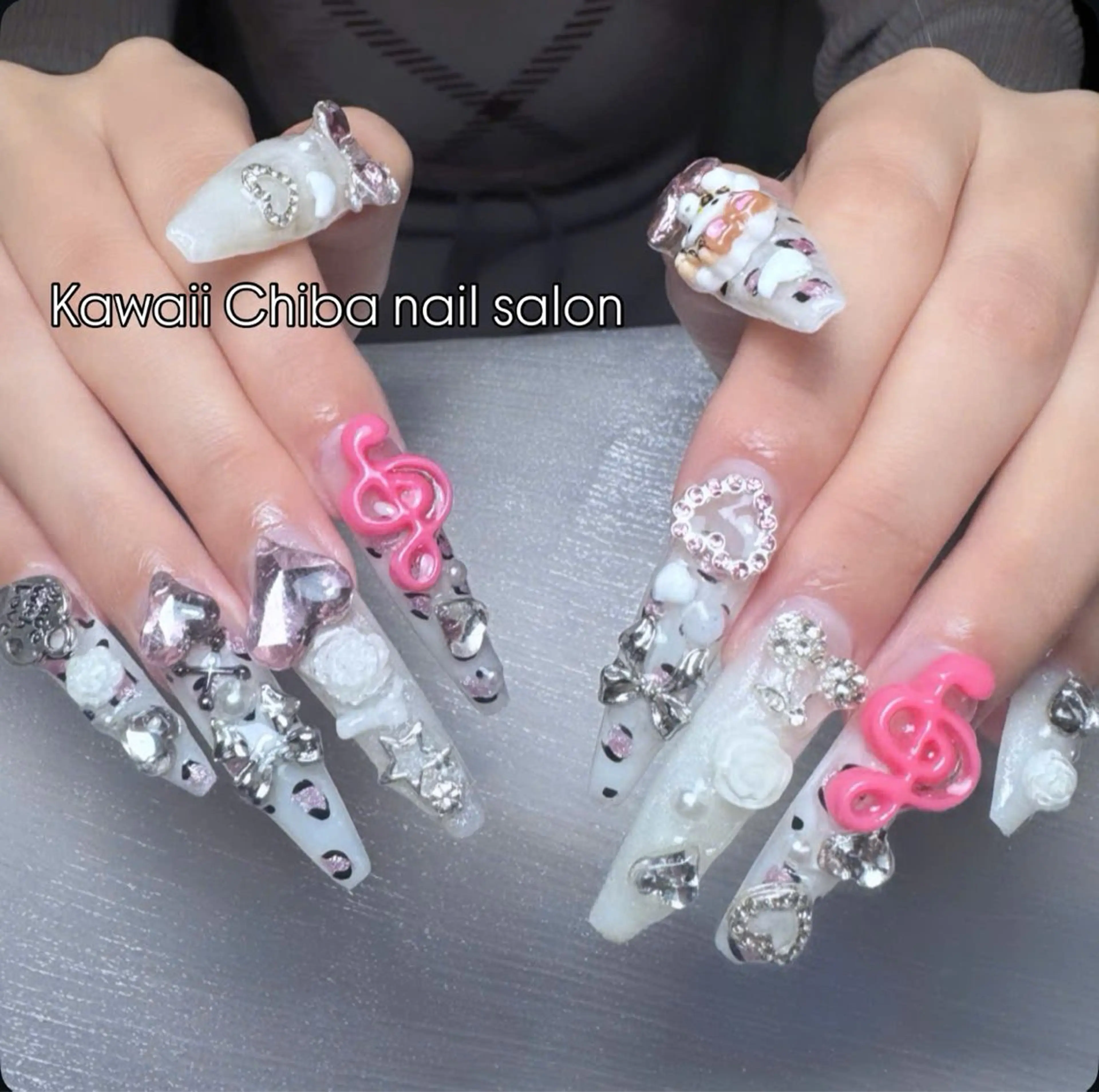 ネイル チークネイル 桜ネイル 入学式 フラワーネイル フレンチネイル ハンドネイル ハンドケア Kawaii _Nailのネイルデザイン