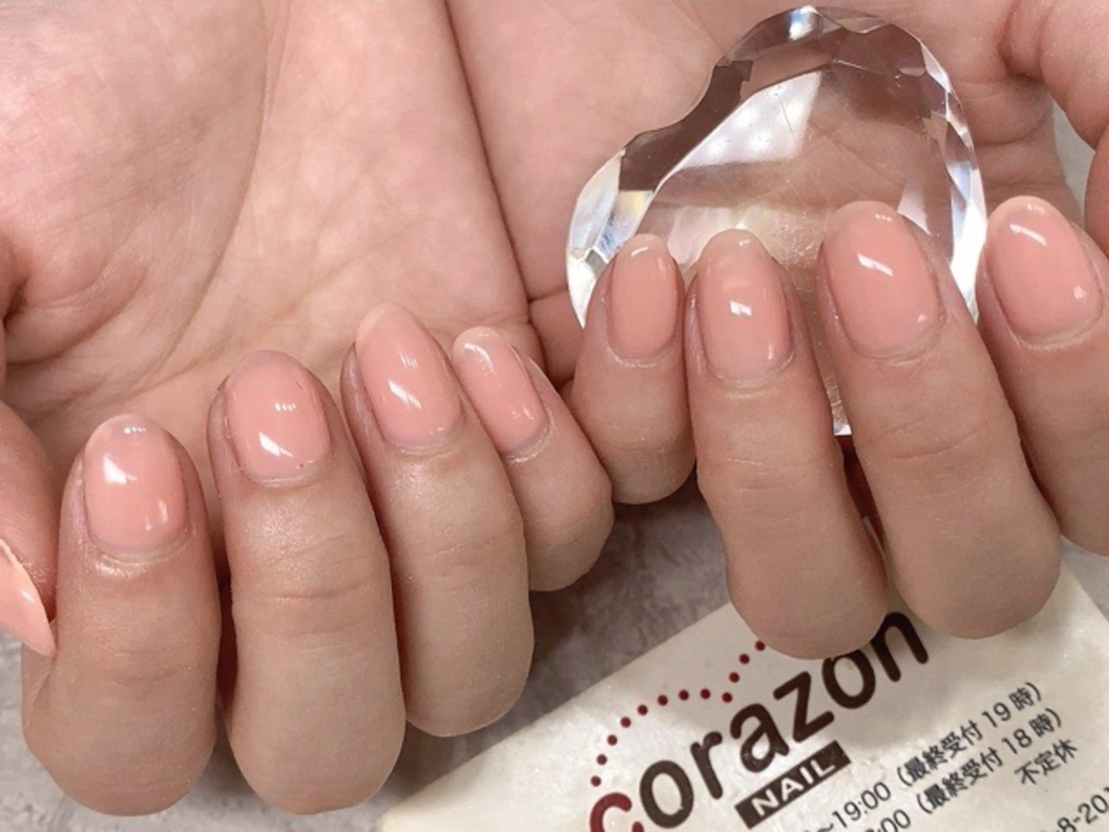 ネイル ジェルネイル ワンカラーネイル ピンク ハンドネイル corazon所属・ネイリスト aicoのネイルデザイン