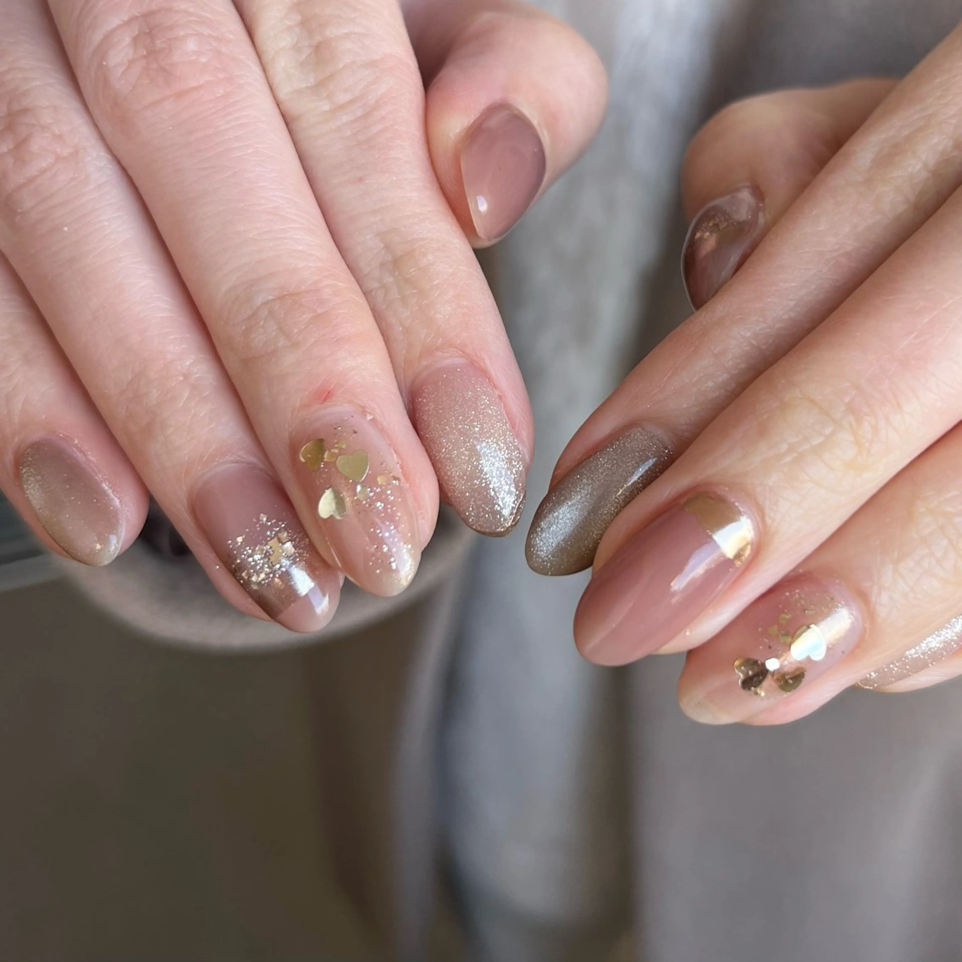 ネイル ハンドネイル Ray. ちゅるん系ニュアンスのネイルデザイン