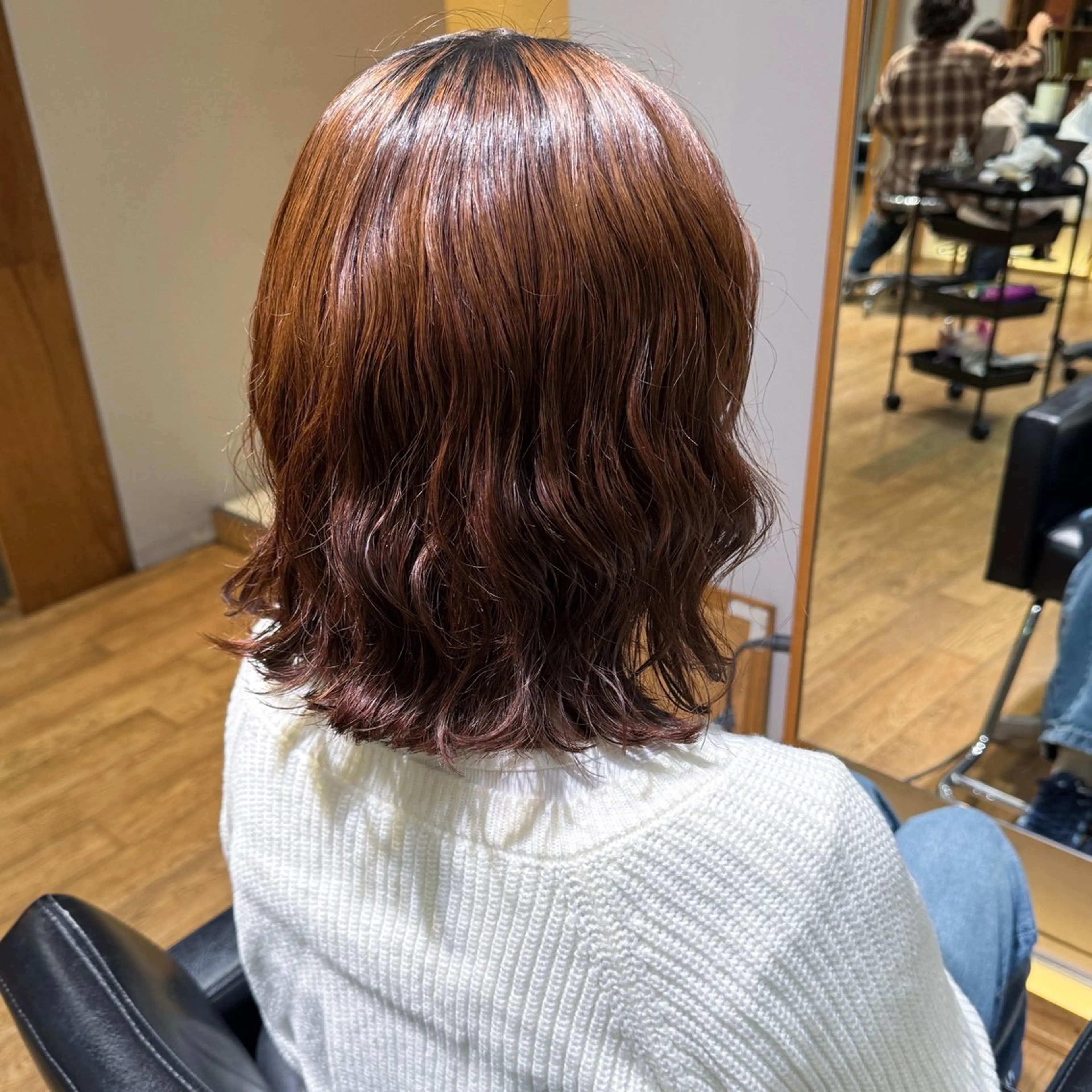 ミディアム パーマ カット パーマ 大橋 芽衣のヘアスタイル
