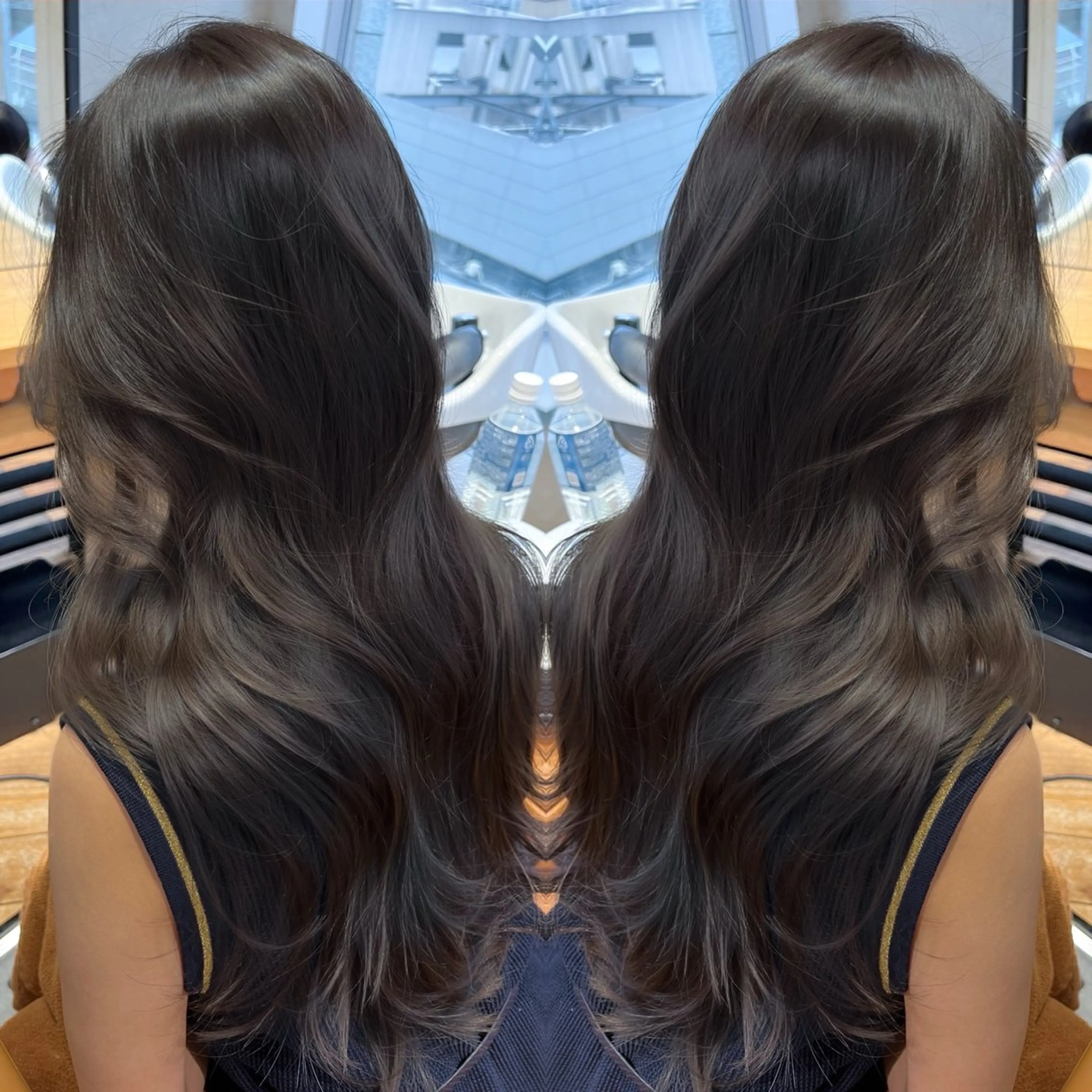 セミロング カラー 映える顔まわり/前髪 特化 💗 ユキマのヘアスタイル