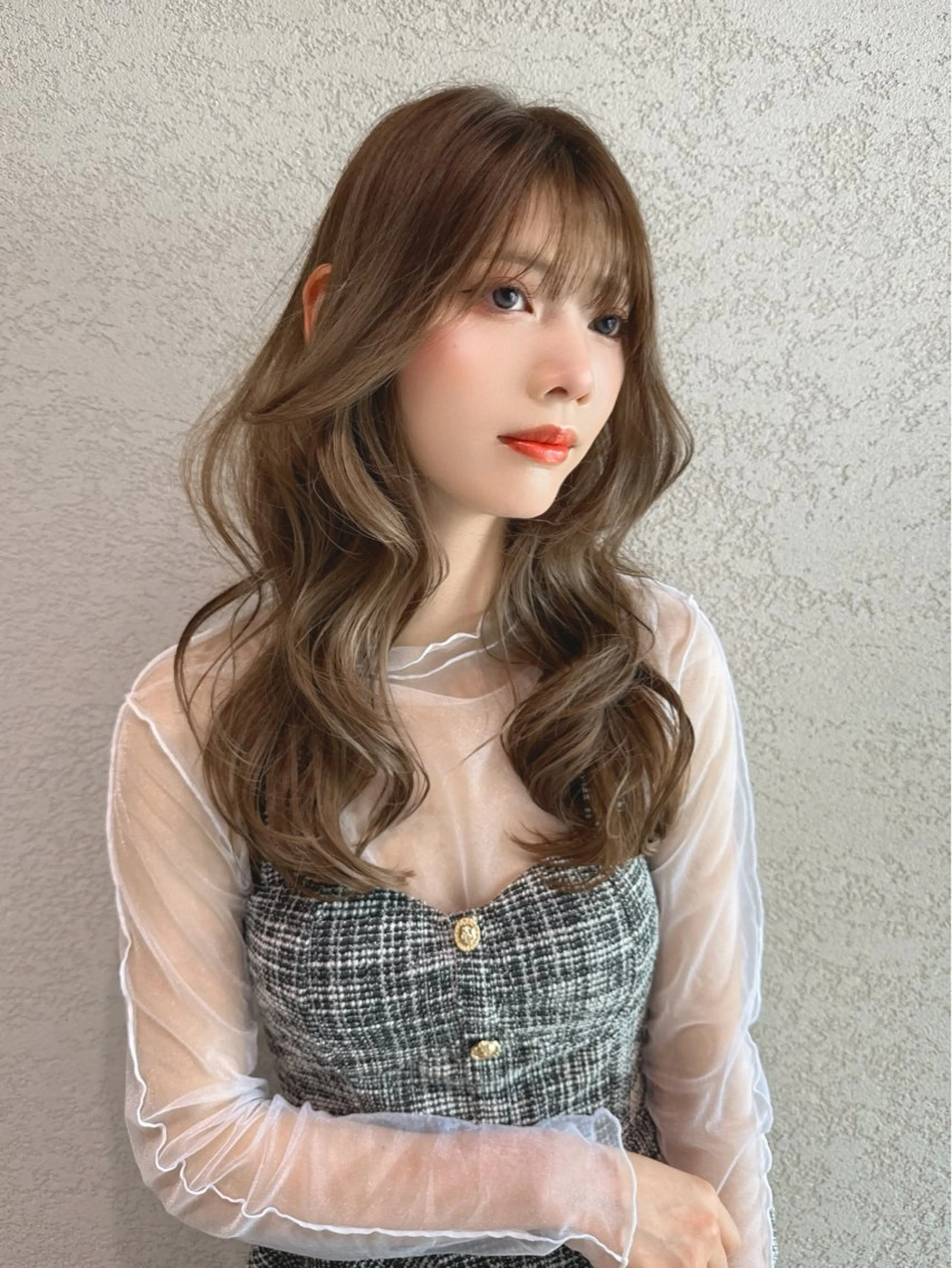 セミロング カラー カット ヘアカラー トリートメント レイヤーカット/ 顔周り 五島巨幹のヘアスタイル