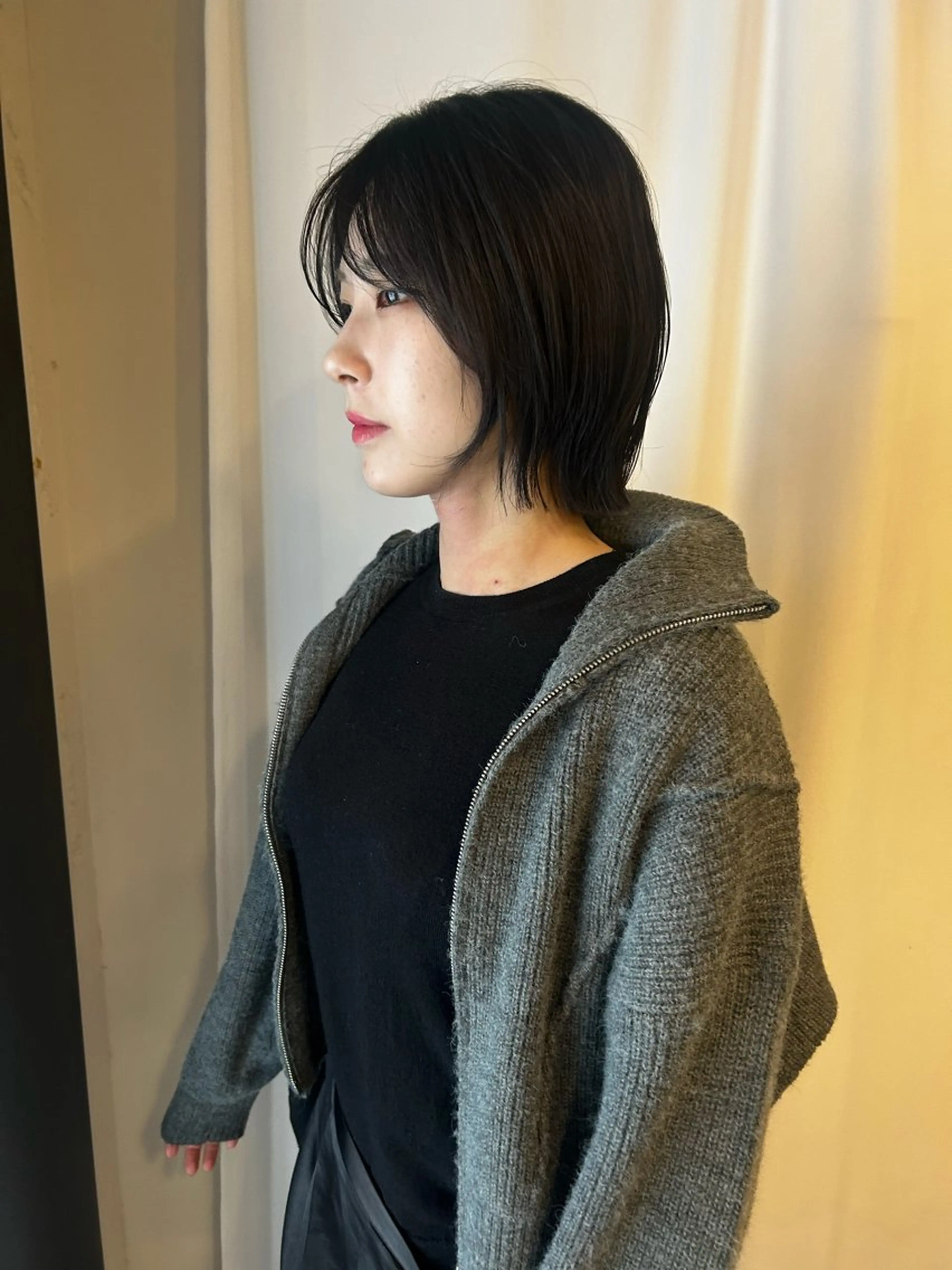 ミディアム レイヤーカット トリートメント カット トリートメント シシドアスカ /中目黒/パーマのヘアスタイル