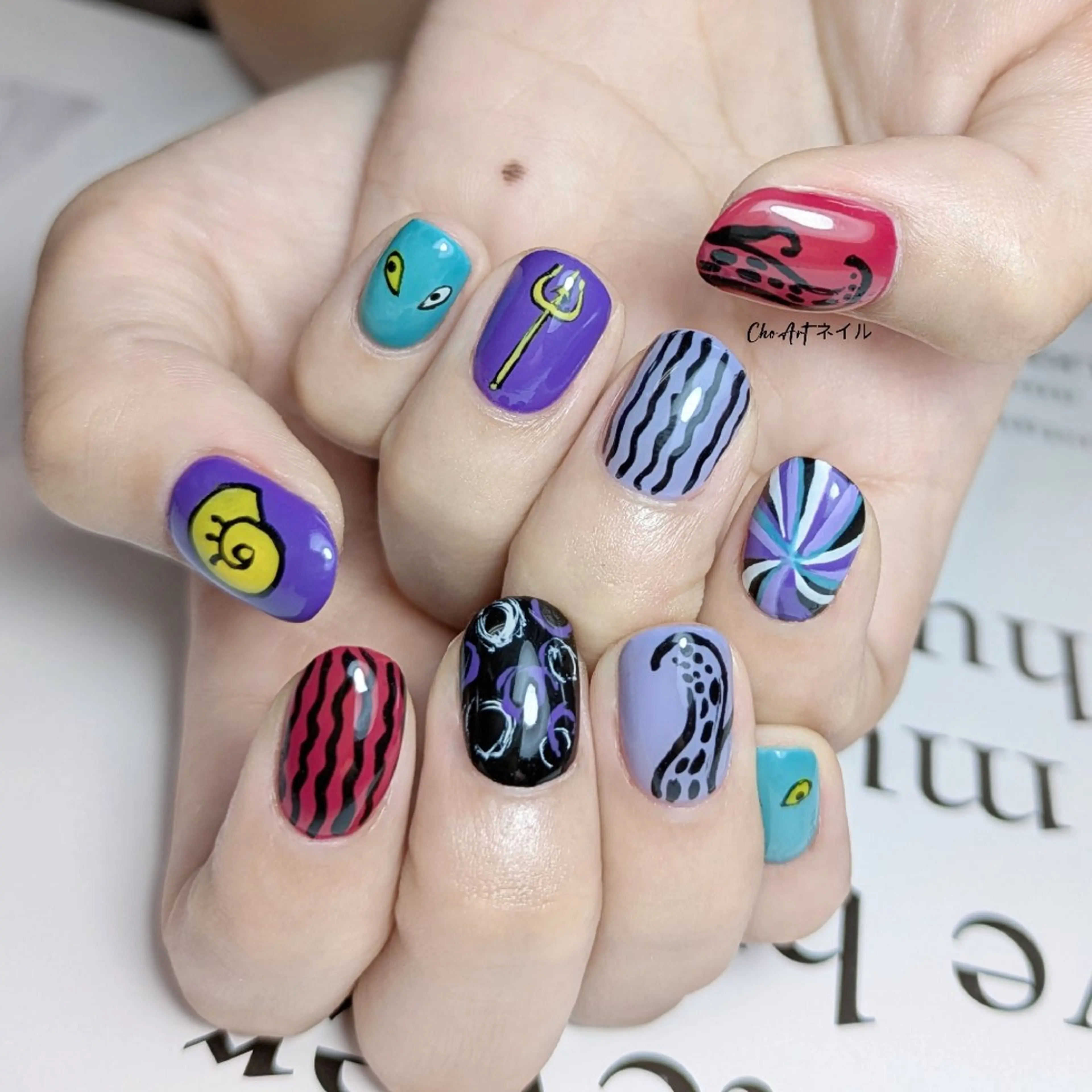 ネイル アートネイル フレンチネイル キラキラネイル ラメ(グリッター) マグネットネイル Cho Artネイル所属・Cho Art ネイルのネイルデザイン