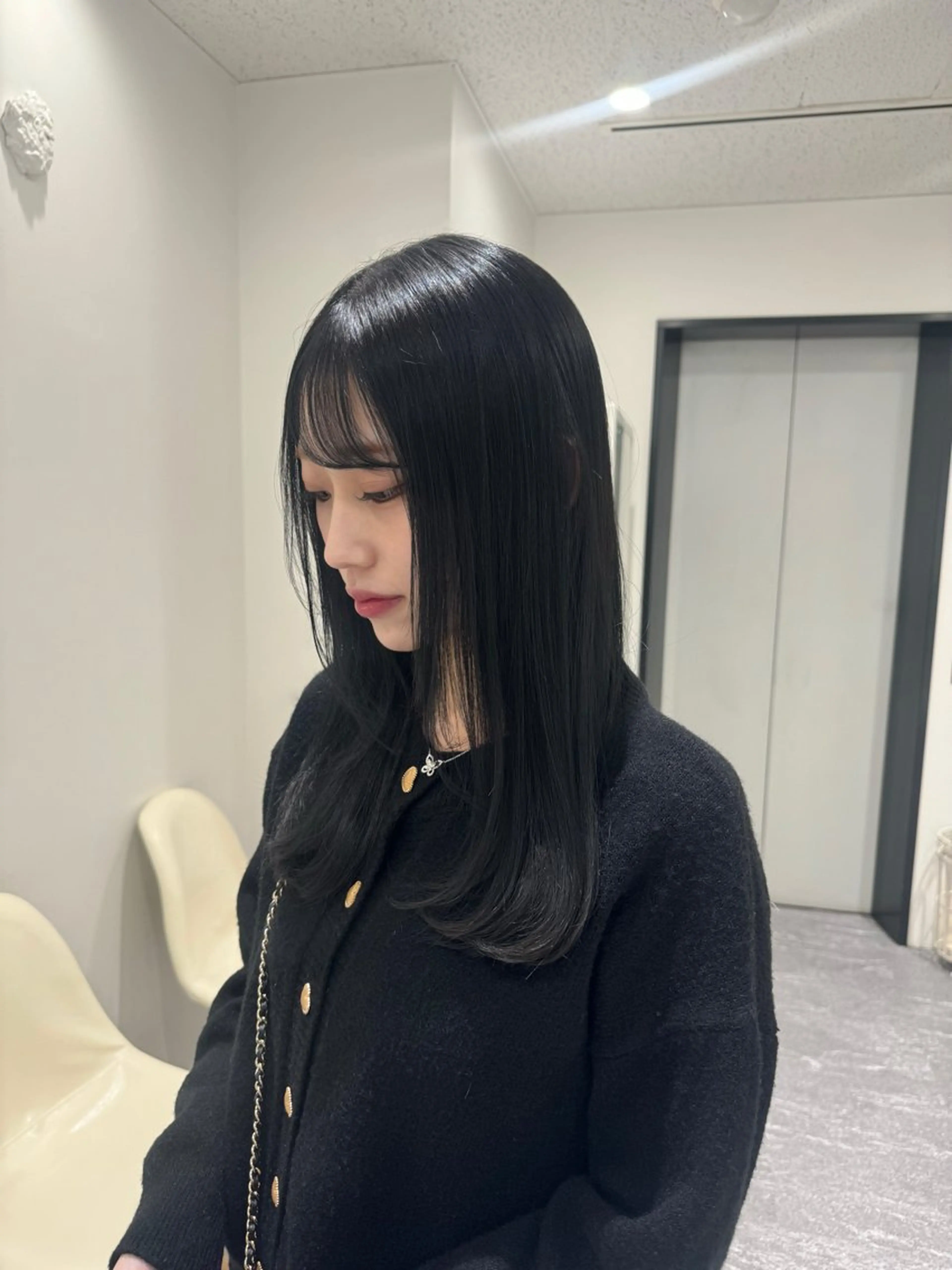 セミロング カット ヘアカラー トリートメント 柔らかい透明感カラー 🎀maria🎀のヘアスタイル