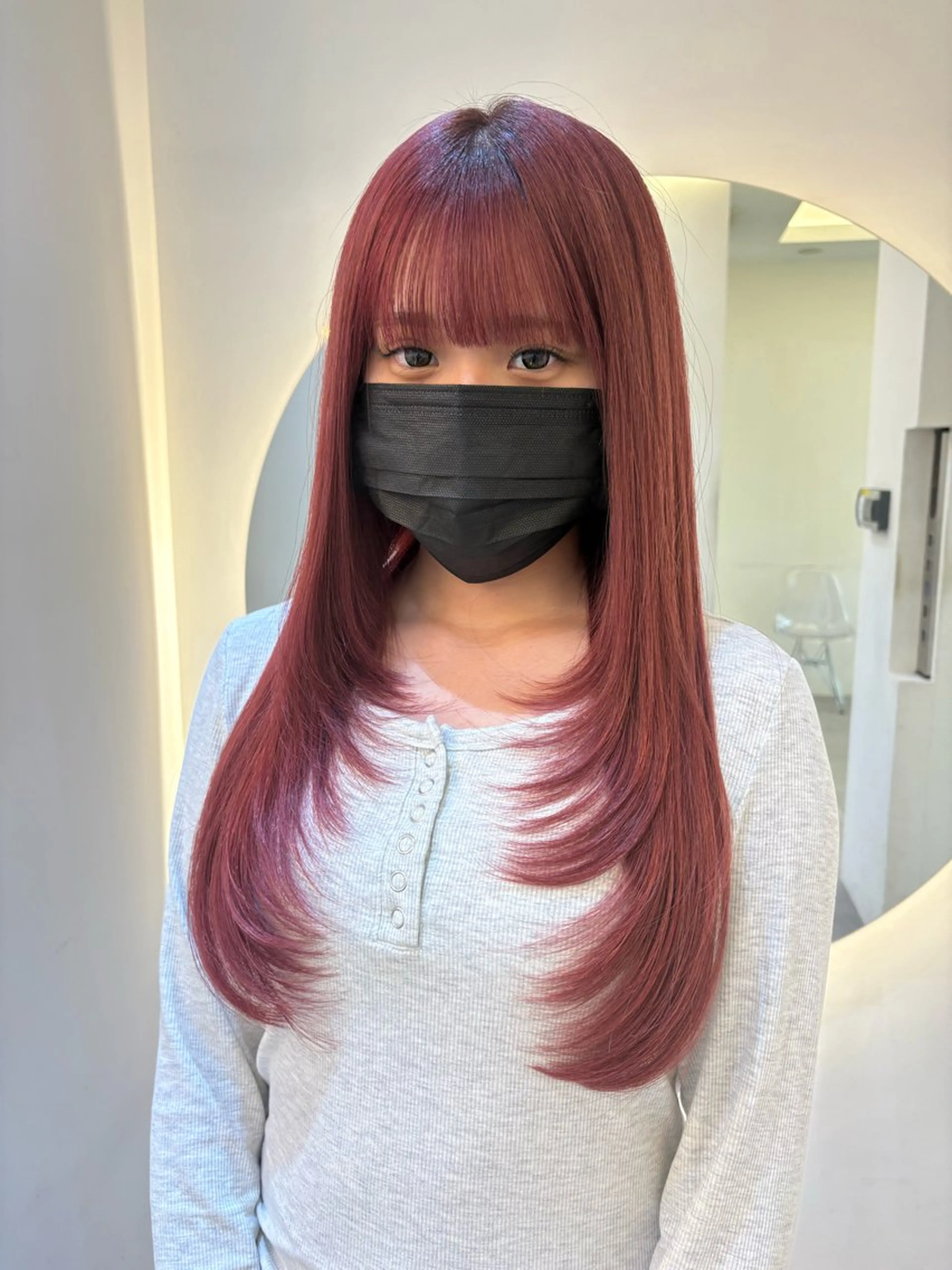 ロング レイヤーカット カット nok所属・レイヤー/ベージュ/ どますず🌺のヘアスタイル