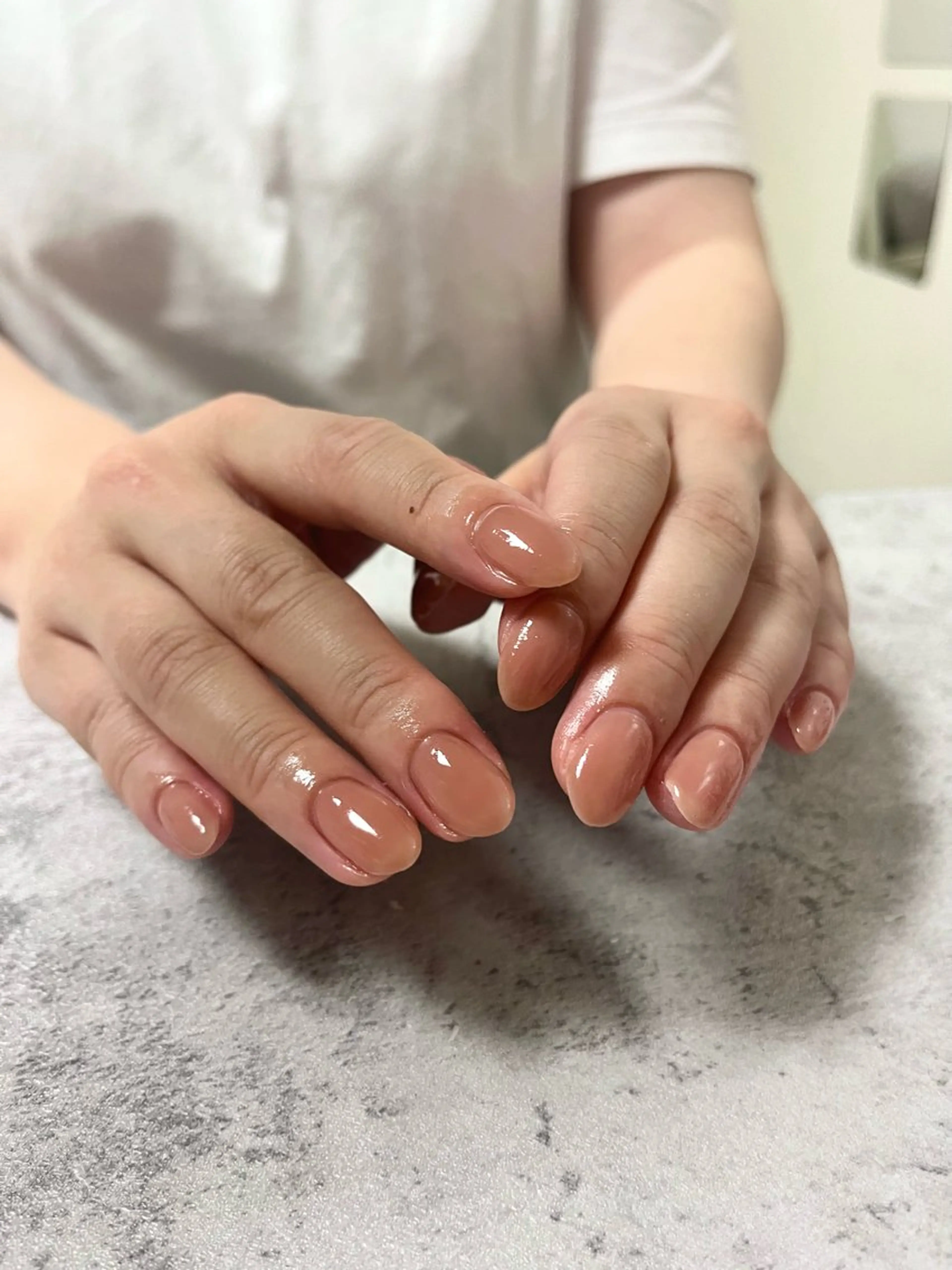 ネイル オフィスネイル ワンカラーネイル シンプルネイル Belle  âme Mioのネイルデザイン