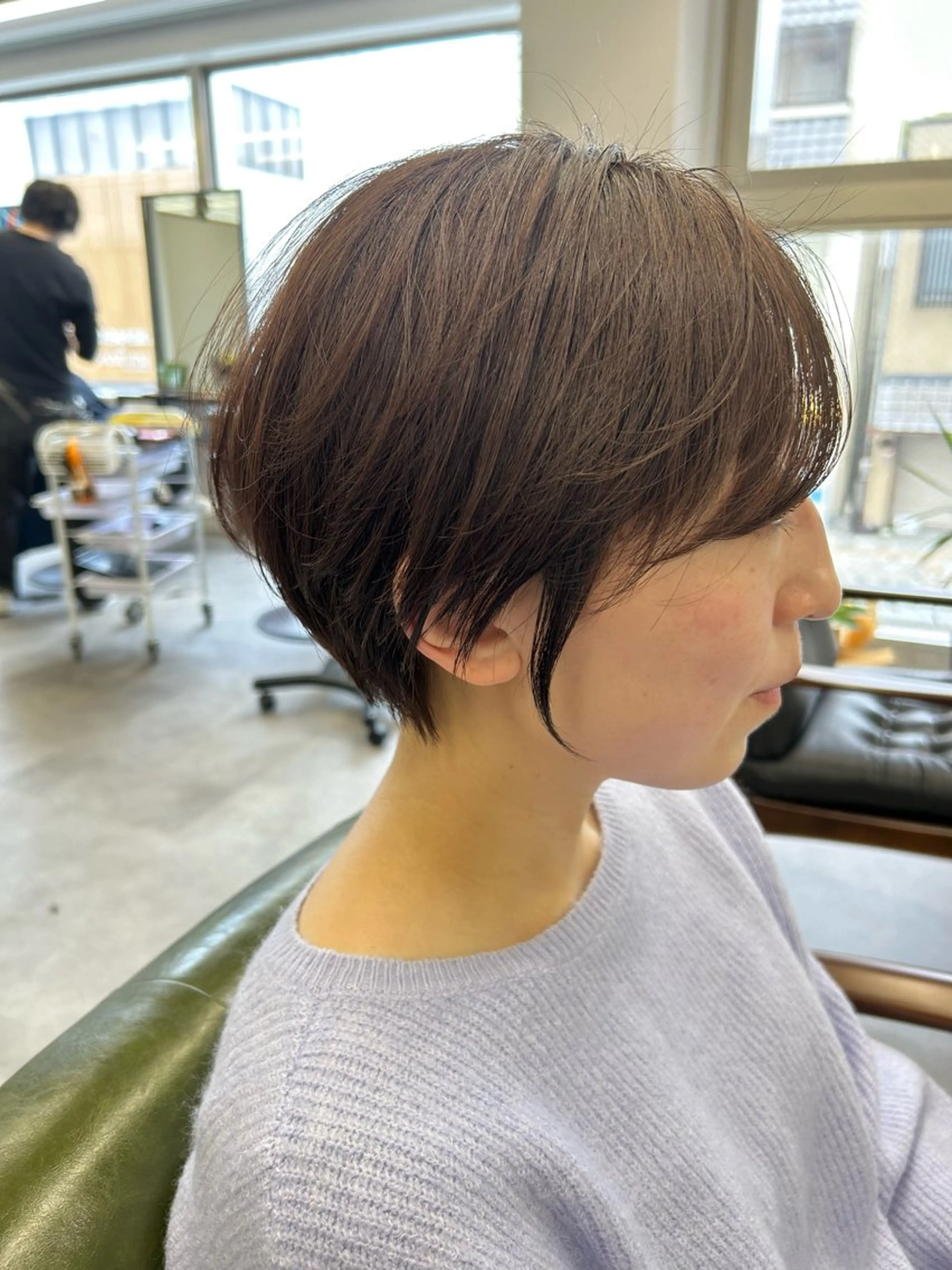 ショート カラー ショートヘア カット ヘアカラー トリートメント SHAFT Ieiriのヘアスタイル