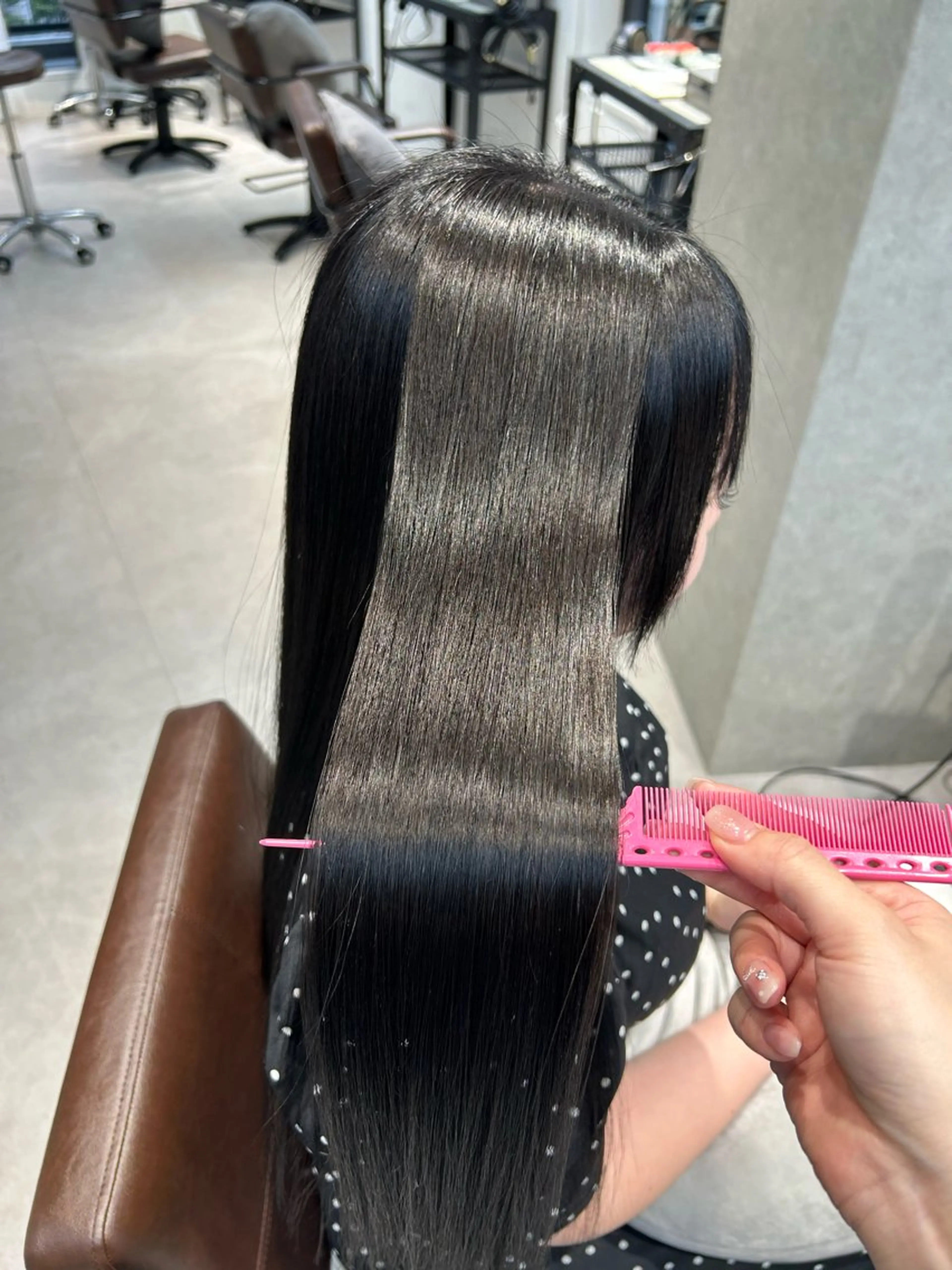 ロング カラー ヘアカラー 縮毛矯正 nina/髪質改善 /柔らかな艶髪🫧のヘアスタイル