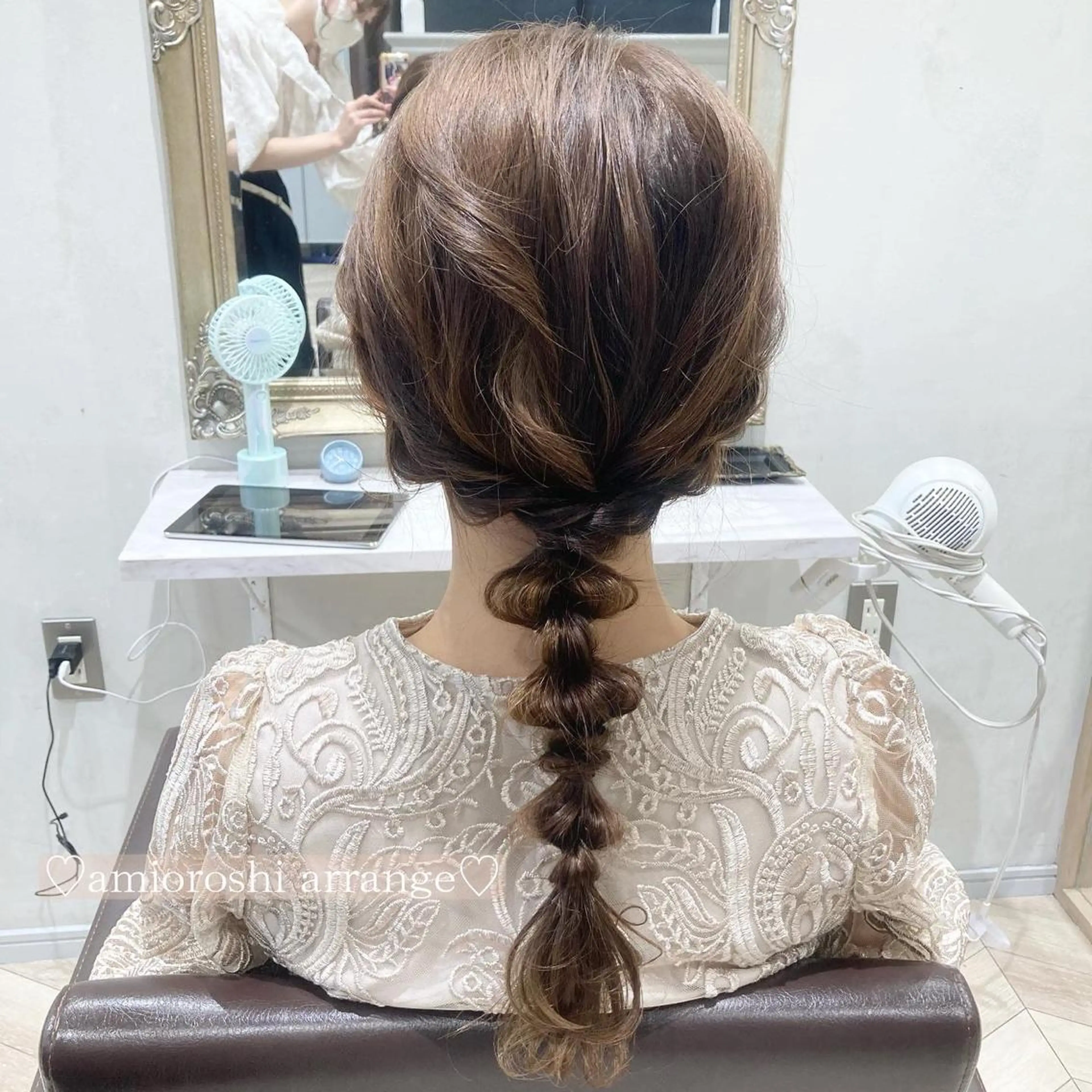 セミロング ヘアアレンジ ヘアセット 菅村 緋莉🎀ガーリーヘアのヘアスタイル