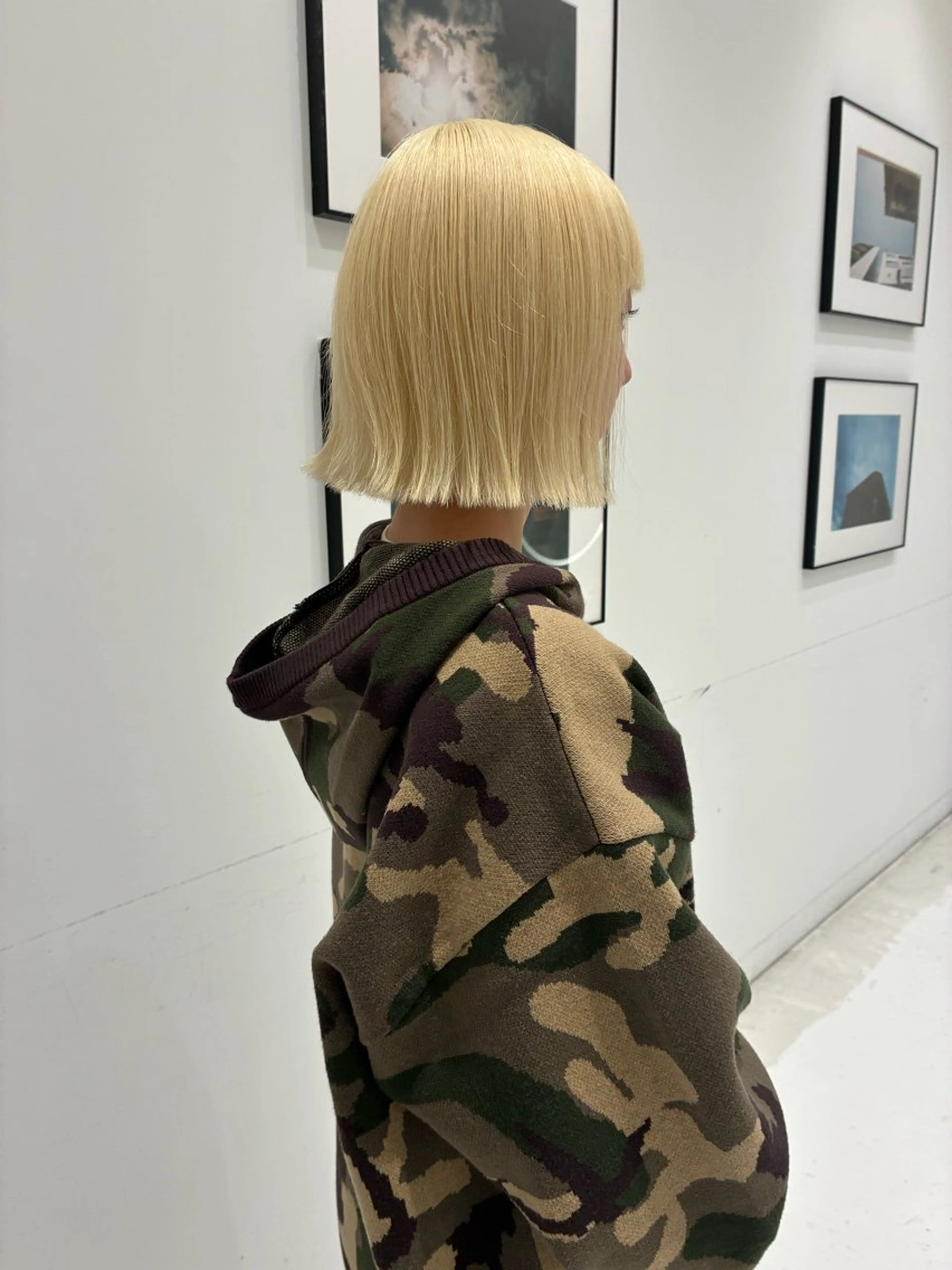 ミディアム 切りっぱなしボブ ボブ カット ヘアカラー トリートメント Nought所属・cono noughtのヘアスタイル