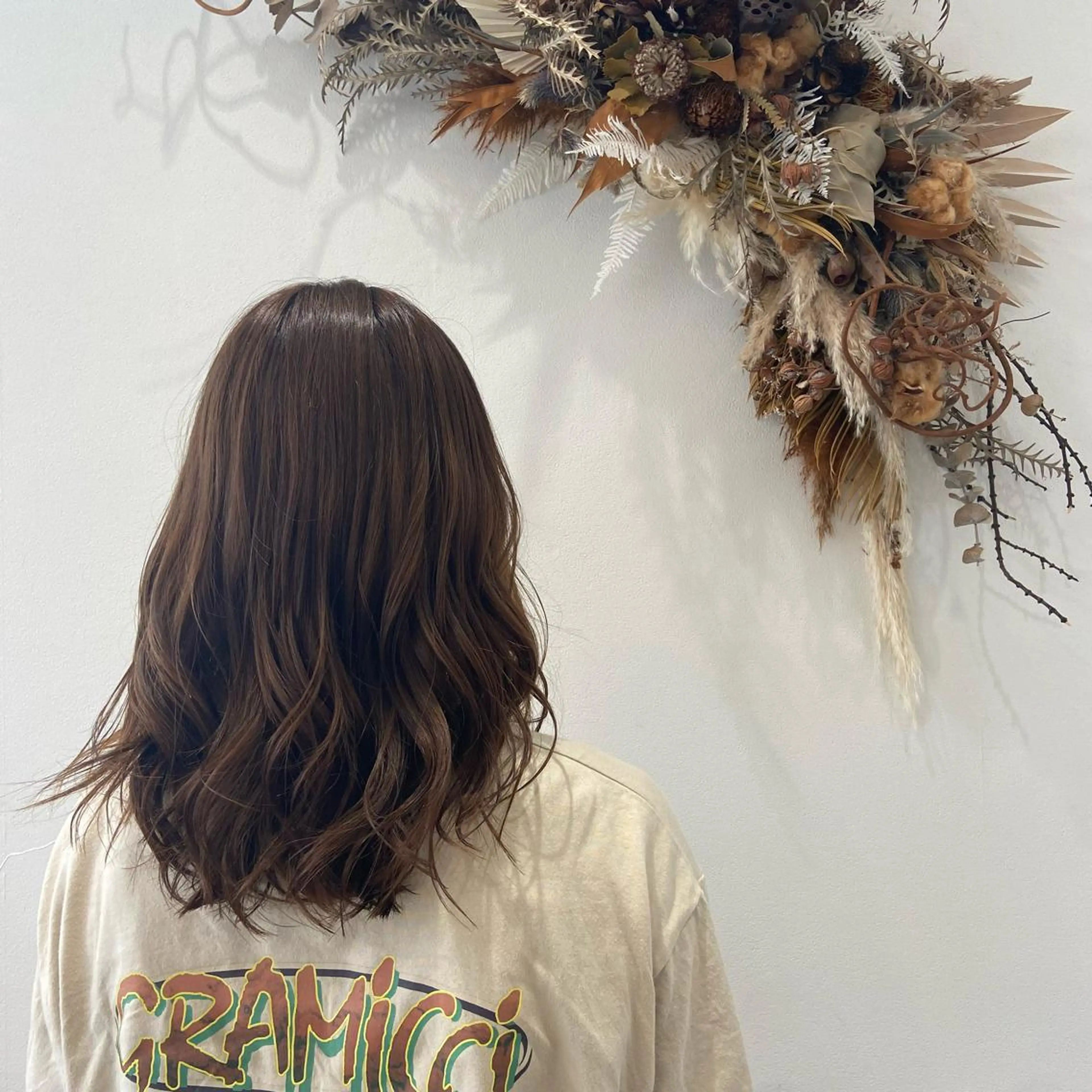 セミロング 松本 玲菜のヘアスタイル