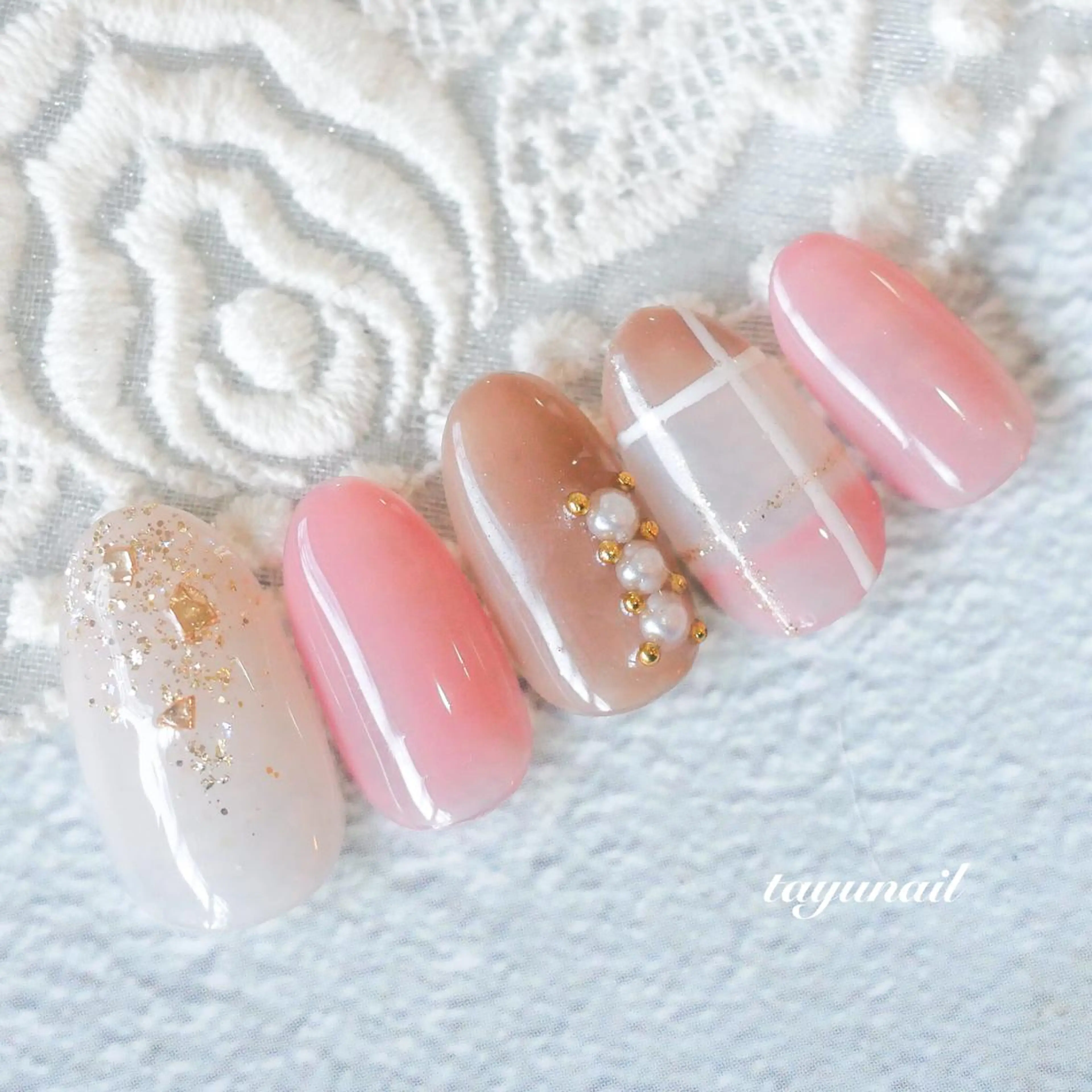 ネイル アートネイル ブルー ジェルネイル ニュアンスネイル ワンカラーネイル ネイルサロン・ネイルスクール たゆnail所属・ネイルサロン 【たゆnail】のネイルデザイン