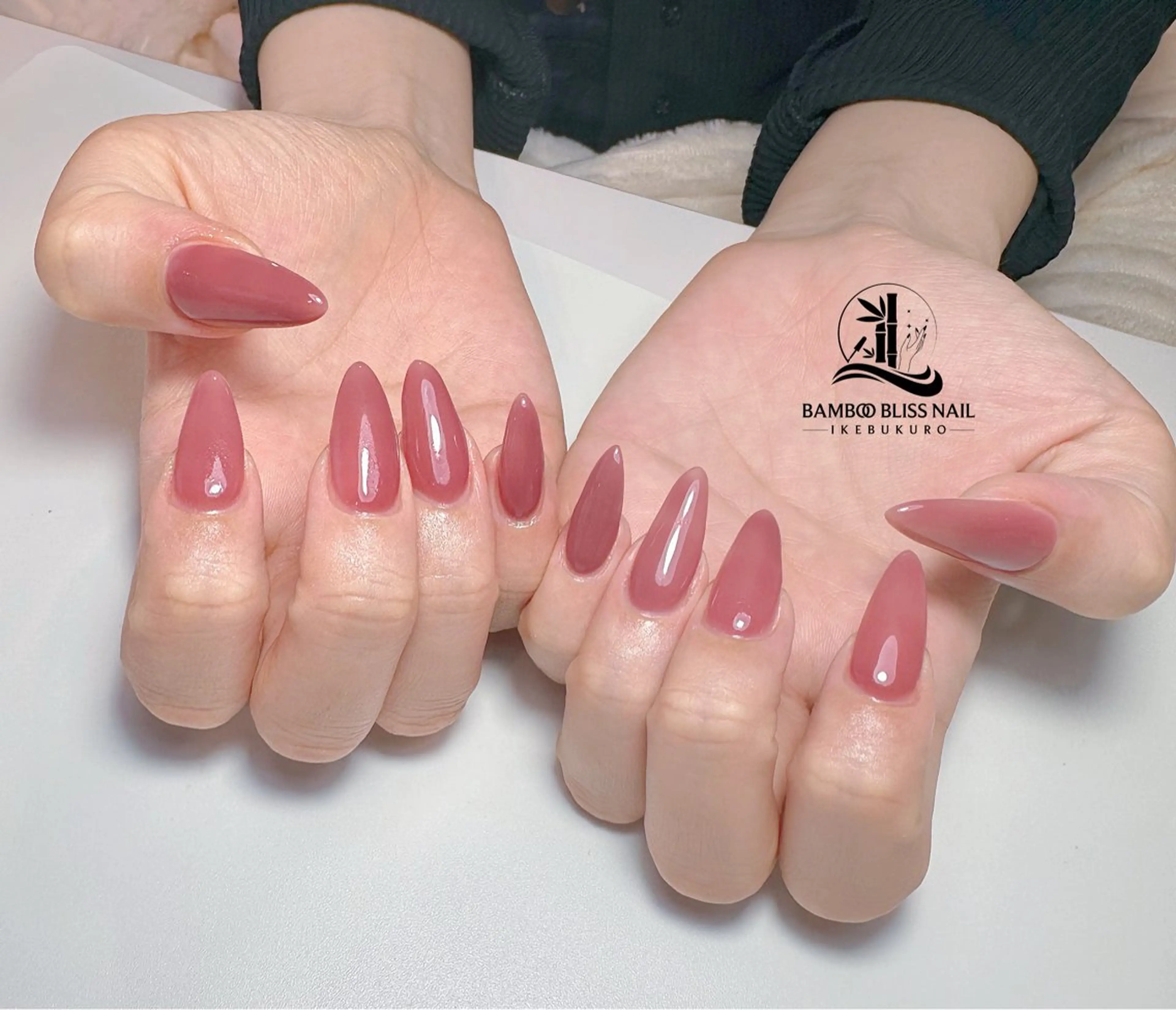 ネイル ワンカラーネイル BAMBOO BLISS 研修用のネイルデザイン