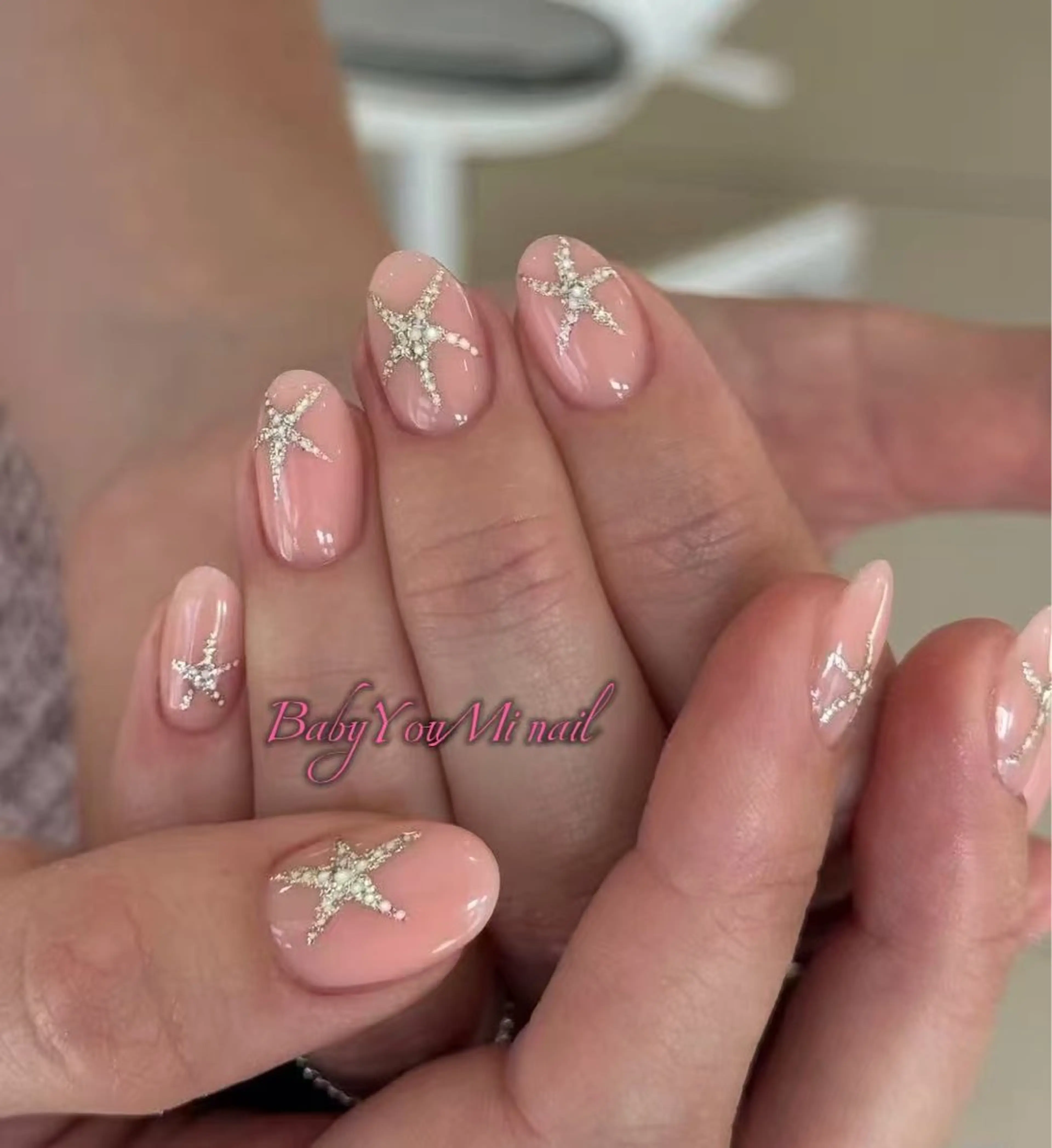 ネイル オーロラネイル フラワーネイル フットネイル フレンチネイル ジェルネイル ハンドネイル BabyYouMi ねねのネイルデザイン