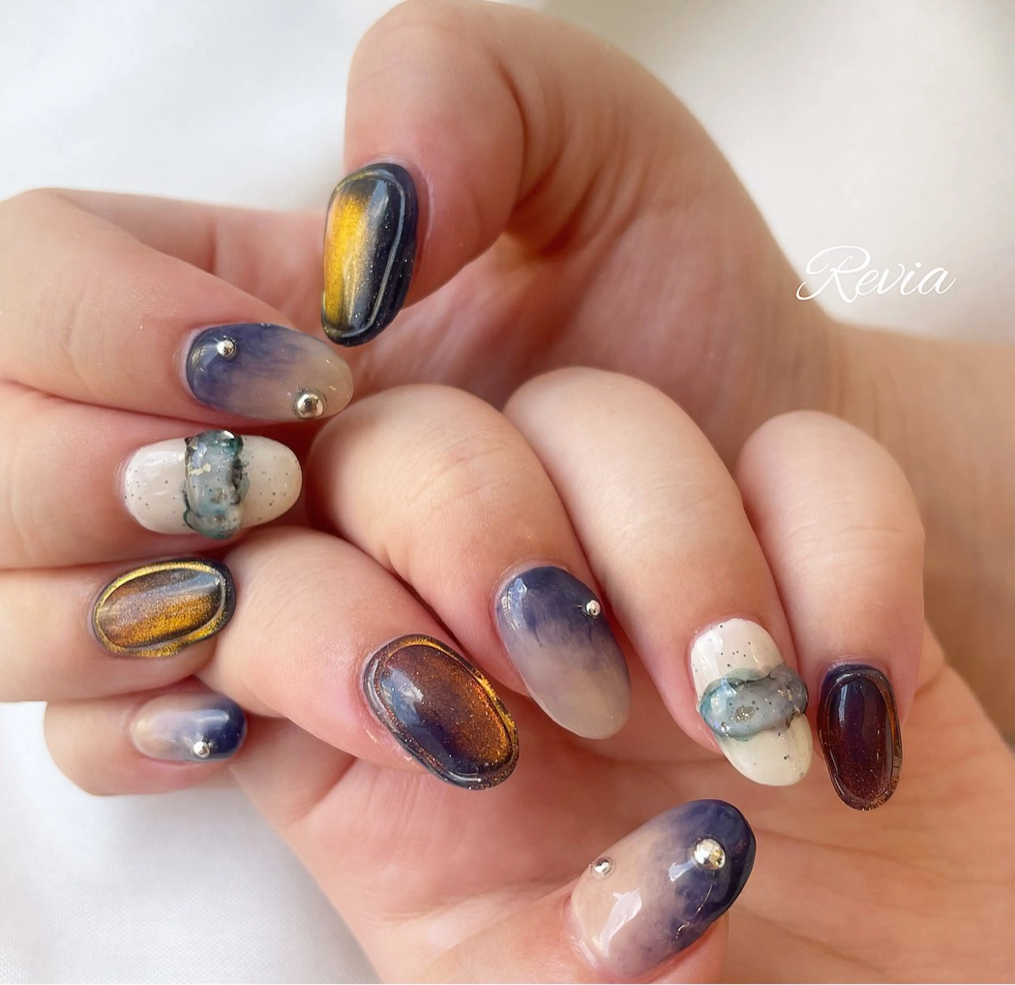 ネイル ハンドネイル revia所属・ERI Nailistのネイルデザイン